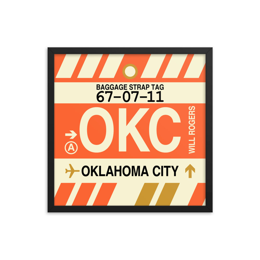 Travel-Themed Framed Print • OKC Oklahoma City Souvenir • YHM Designs - Image 05