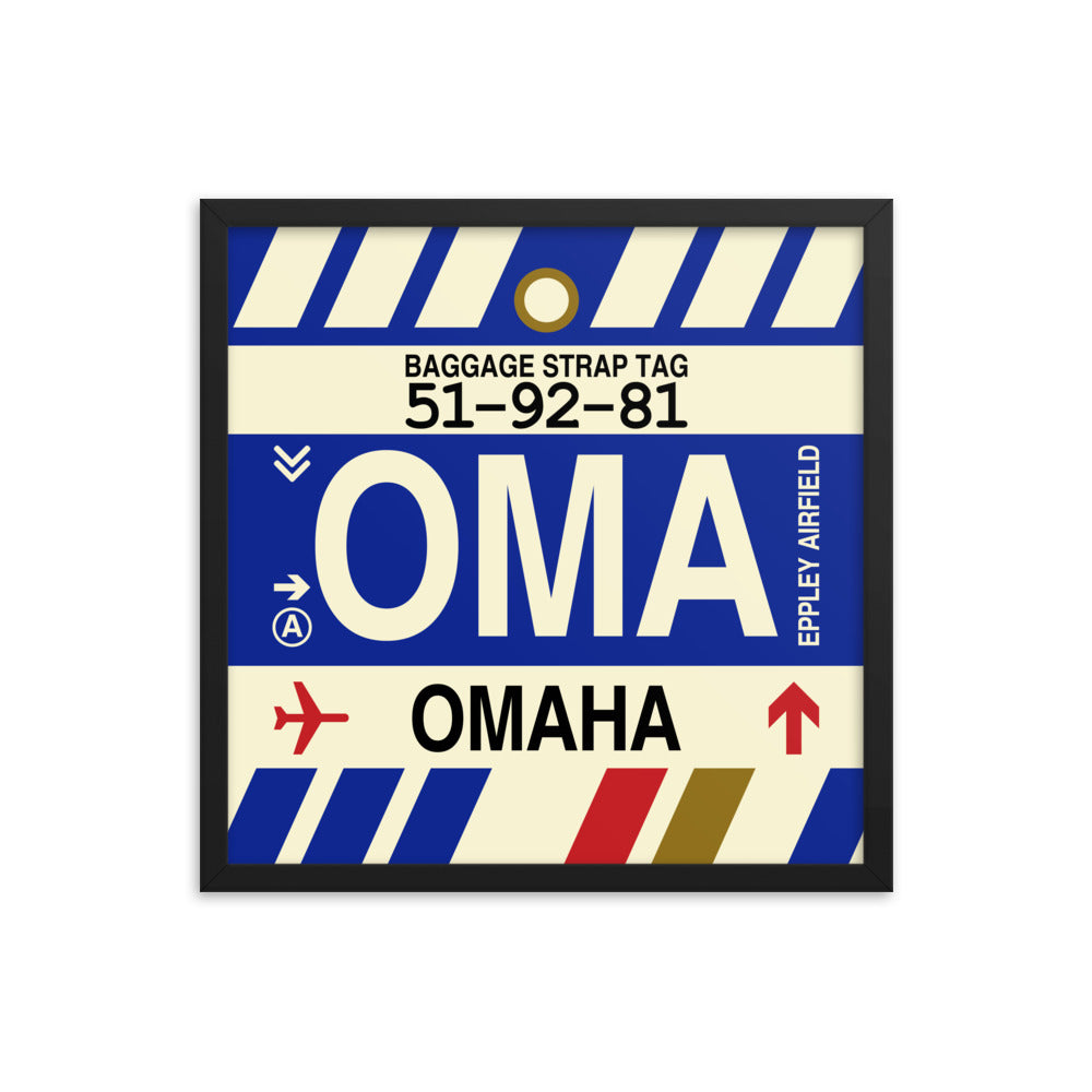 Travel-Themed Framed Print • OMA Omaha Souvenir • YHM Designs - Image 05