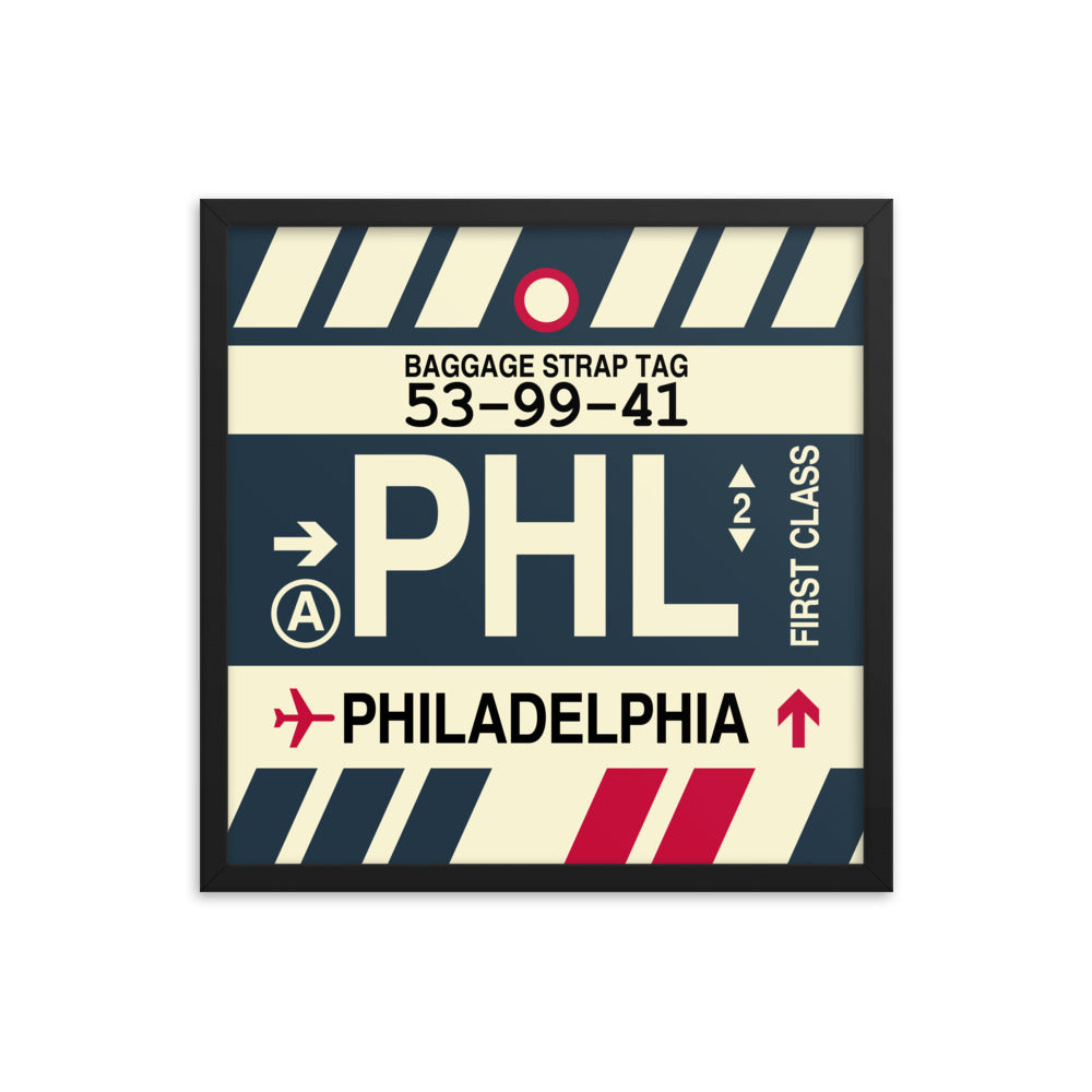 Travel-Themed Framed Print • PHL Philadelphia • YHM Designs - Image 05