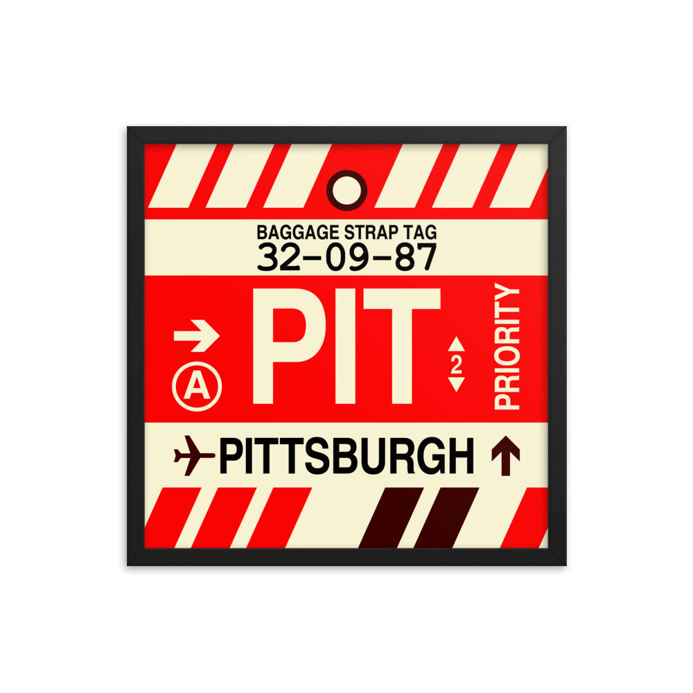Travel-Themed Framed Print • PIT Pittsburgh • YHM Designs - Image 05