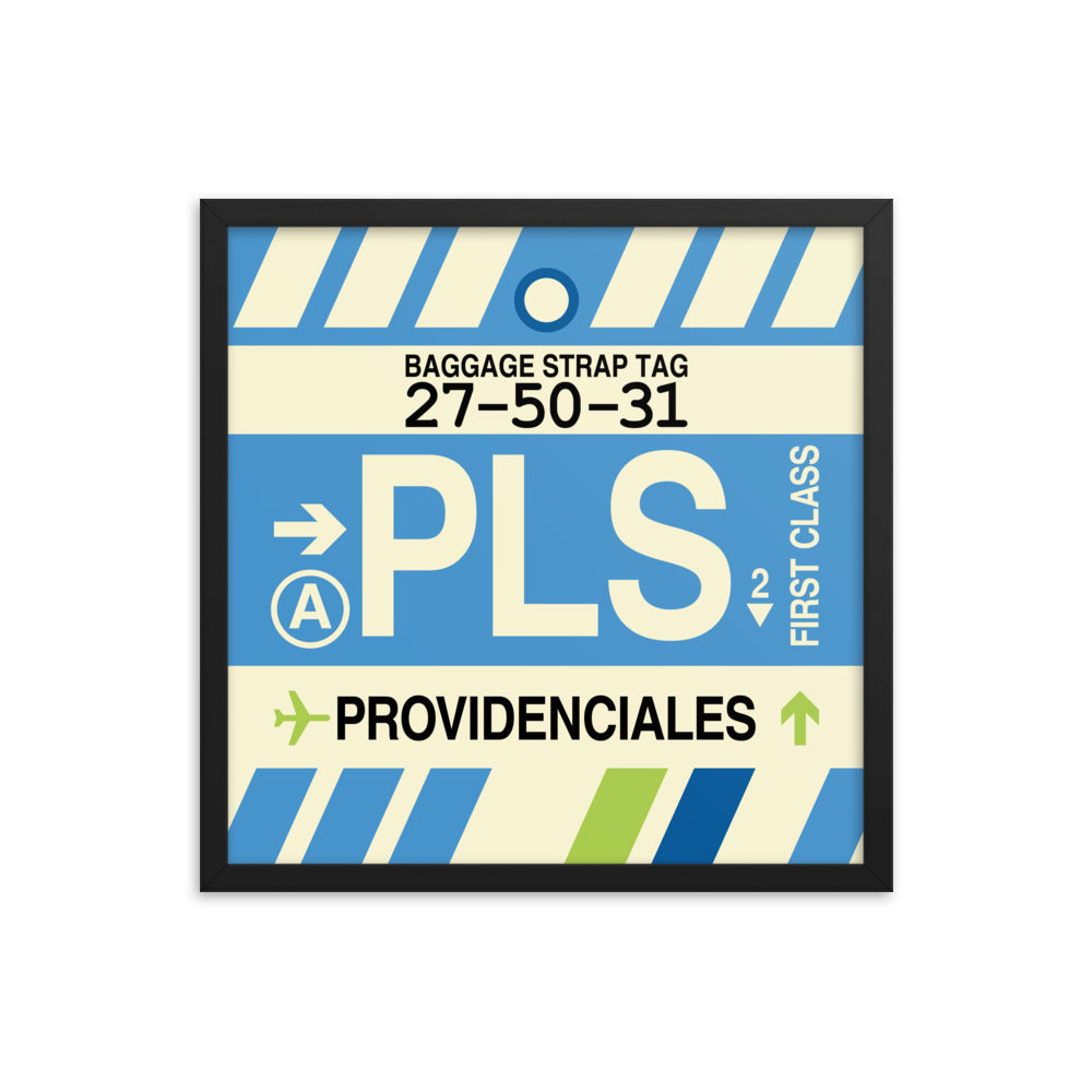 Travel-Themed Framed Print • PLS Providenciales Souvenir • YHM Designs - Image 05