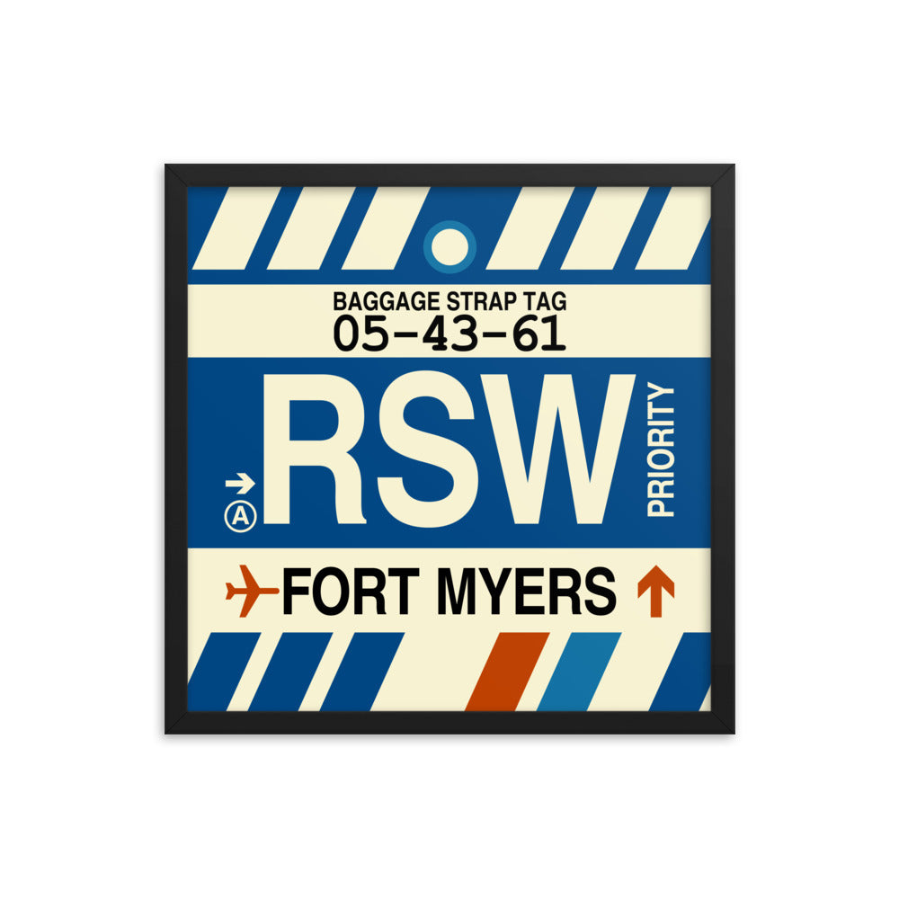 Travel-Themed Framed Print • RSW Fort Myers • YHM Designs - Image 05