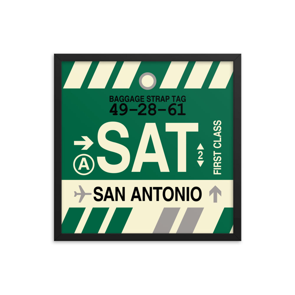 Travel-Themed Framed Print • SAT San Antonio Souvenir • YHM Designs - Image 05