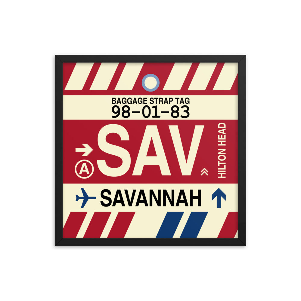 Travel-Themed Framed Print • SAV Savannah • YHM Designs - Image 05