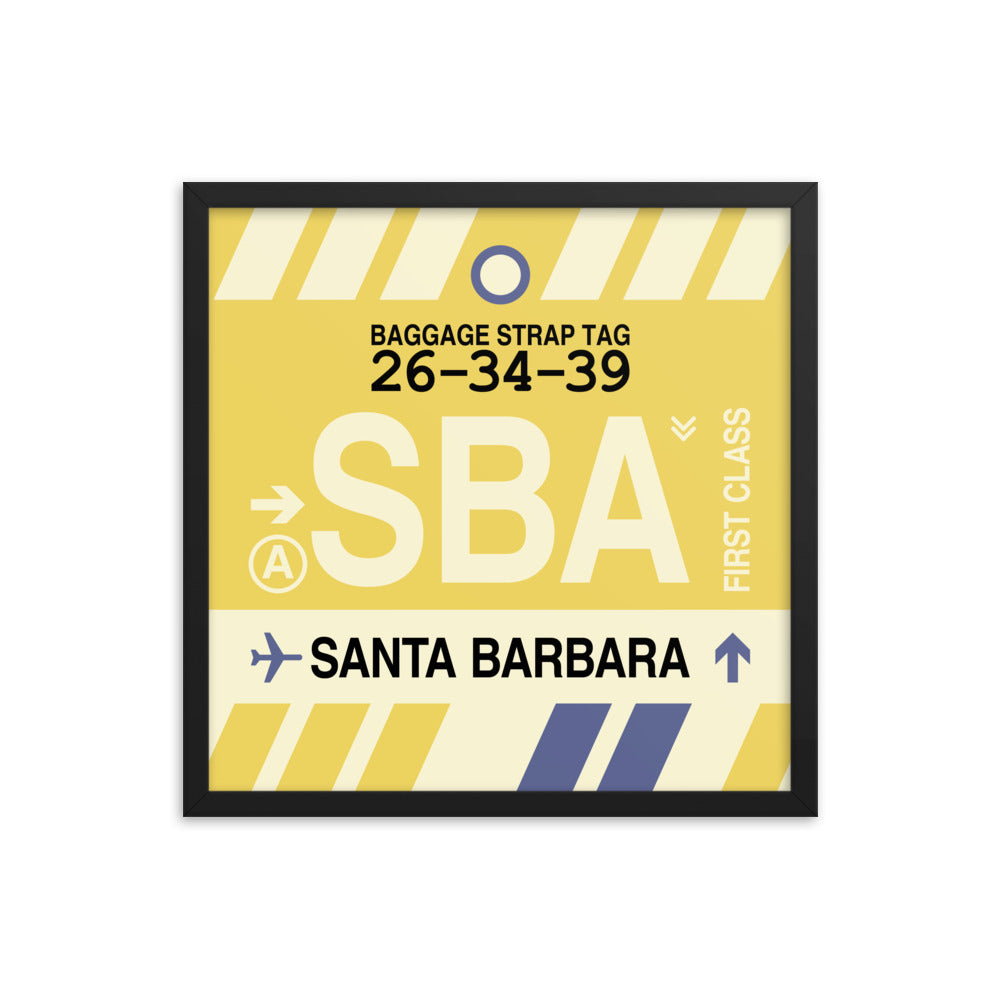 Travel-Themed Framed Print • SBA Santa Barbara Souvenir • YHM Designs - Image 05