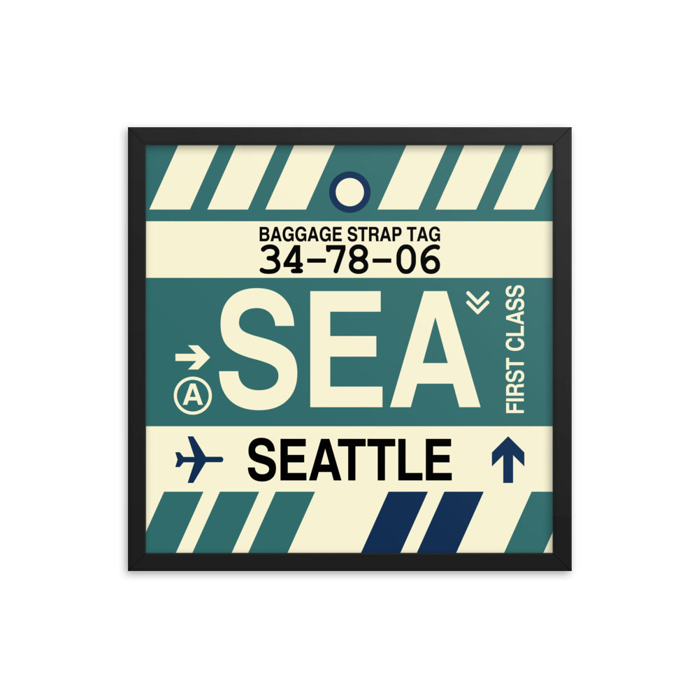 Travel-Themed Framed Print • SEA Seattle • YHM Designs - Image 05