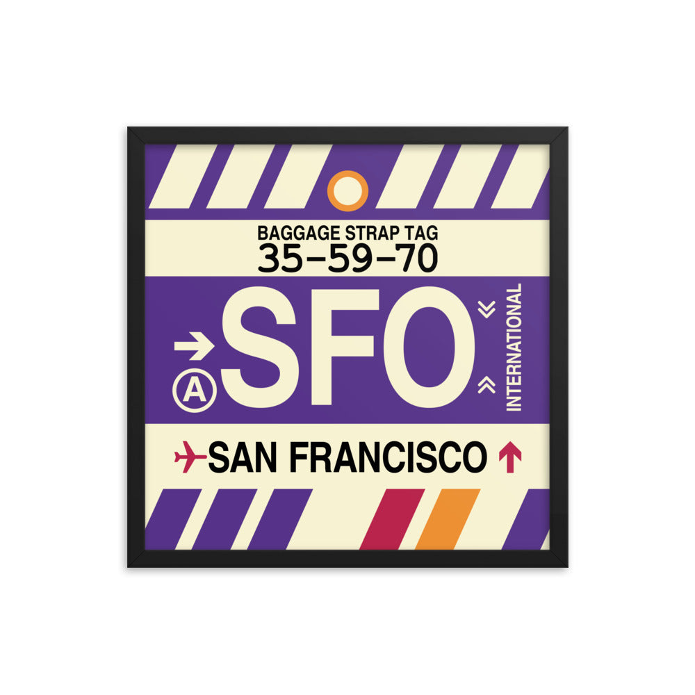 Travel-Themed Framed Print • SFO San Francisco • YHM Designs - Image 05