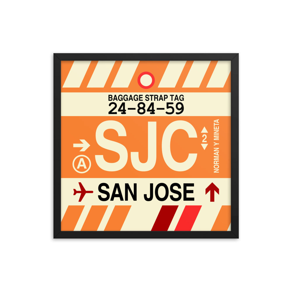 Travel-Themed Framed Print • SJC San Jose • YHM Designs - Image 05