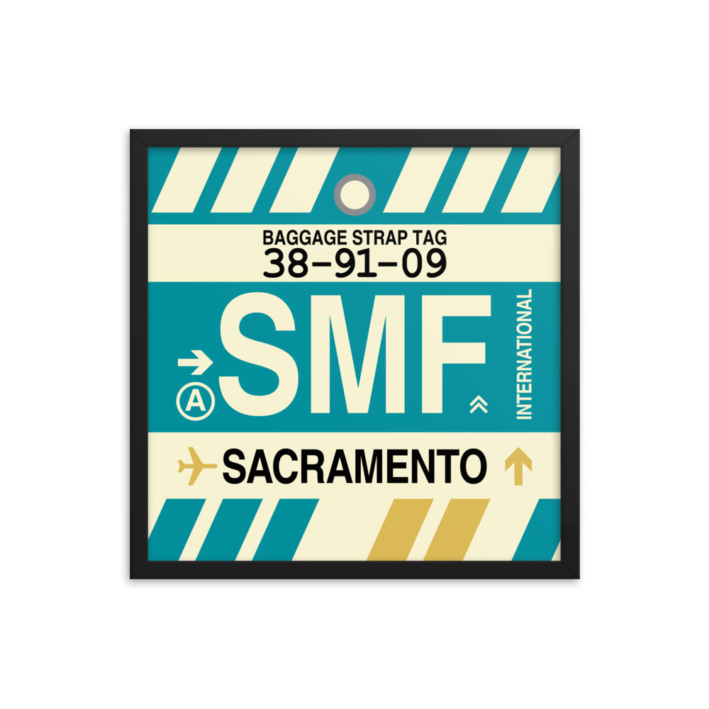 Travel-Themed Framed Print • SMF Sacramento • YHM Designs - Image 05