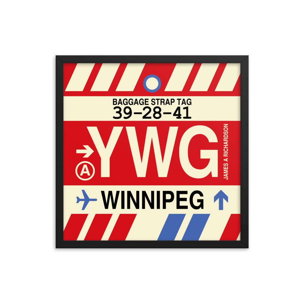 Travel-Themed Framed Print • YWG Winnipeg Souvenir • YHM Designs - Image 05