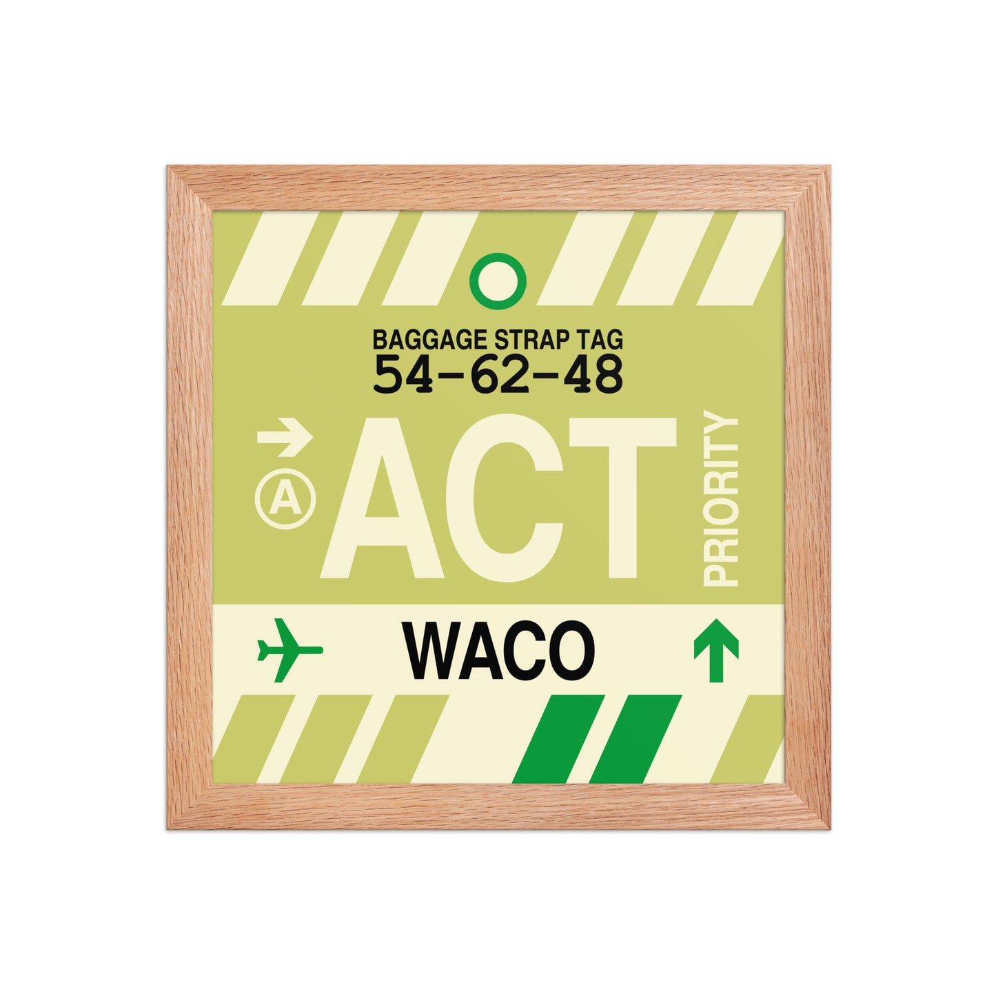 ACT Waco Framed Print • Jet Age Baggage Tag Design • YHM Designs - Image 06