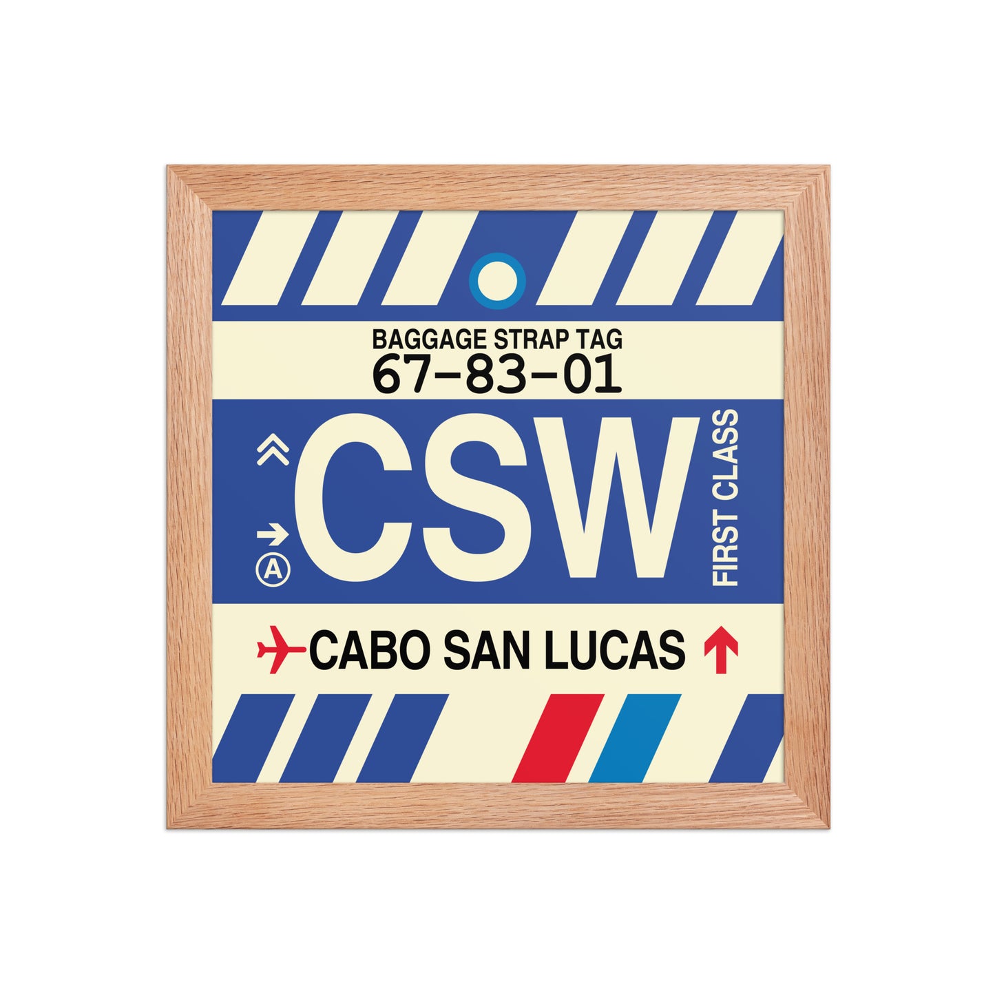 CSW Cabo San Lucas Framed Print • Jet Age Baggage Tag Design • YHM Designs - Image 06