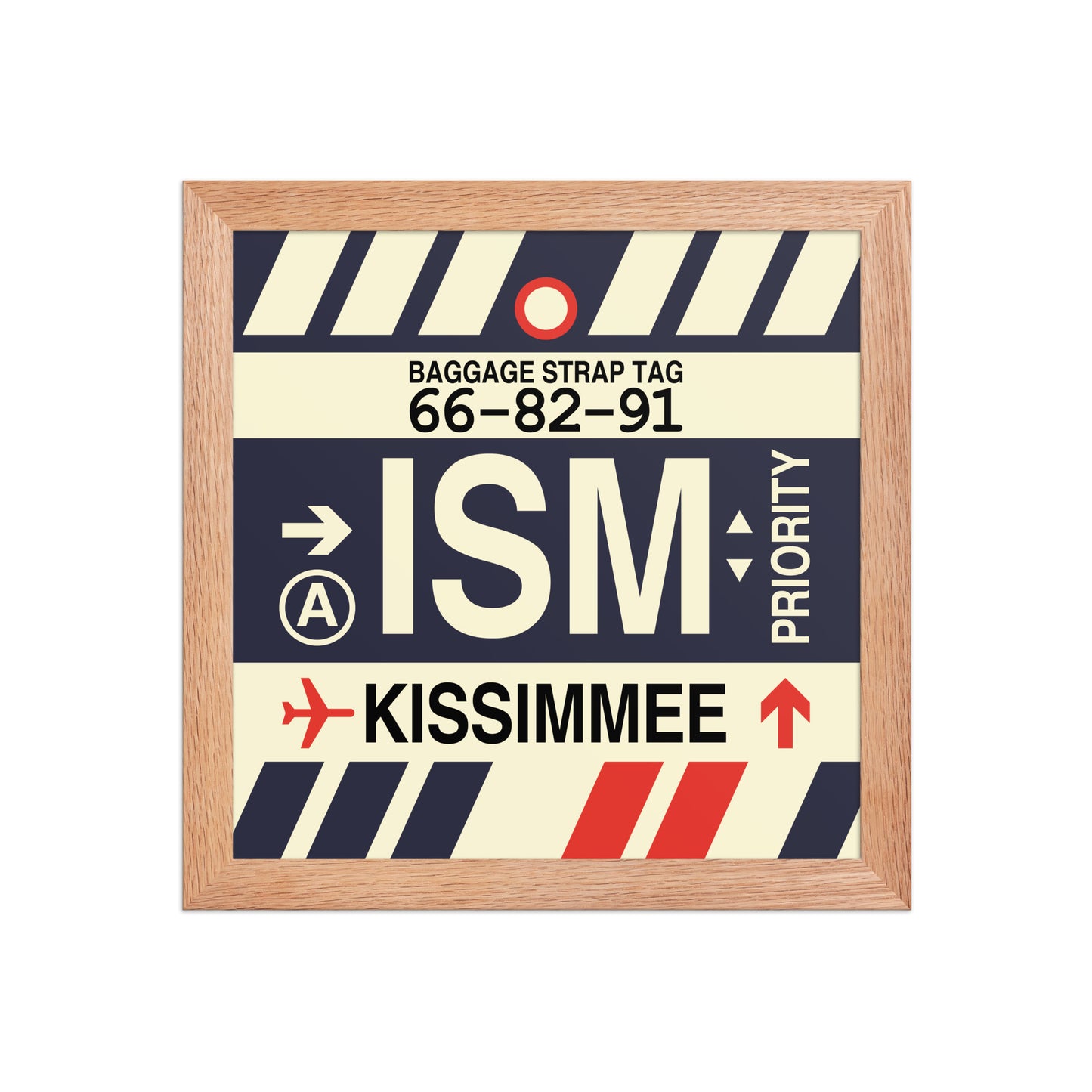 ISM Kissimmee Framed Print • Jet Age Baggage Tag Design • YHM Designs - Image 06