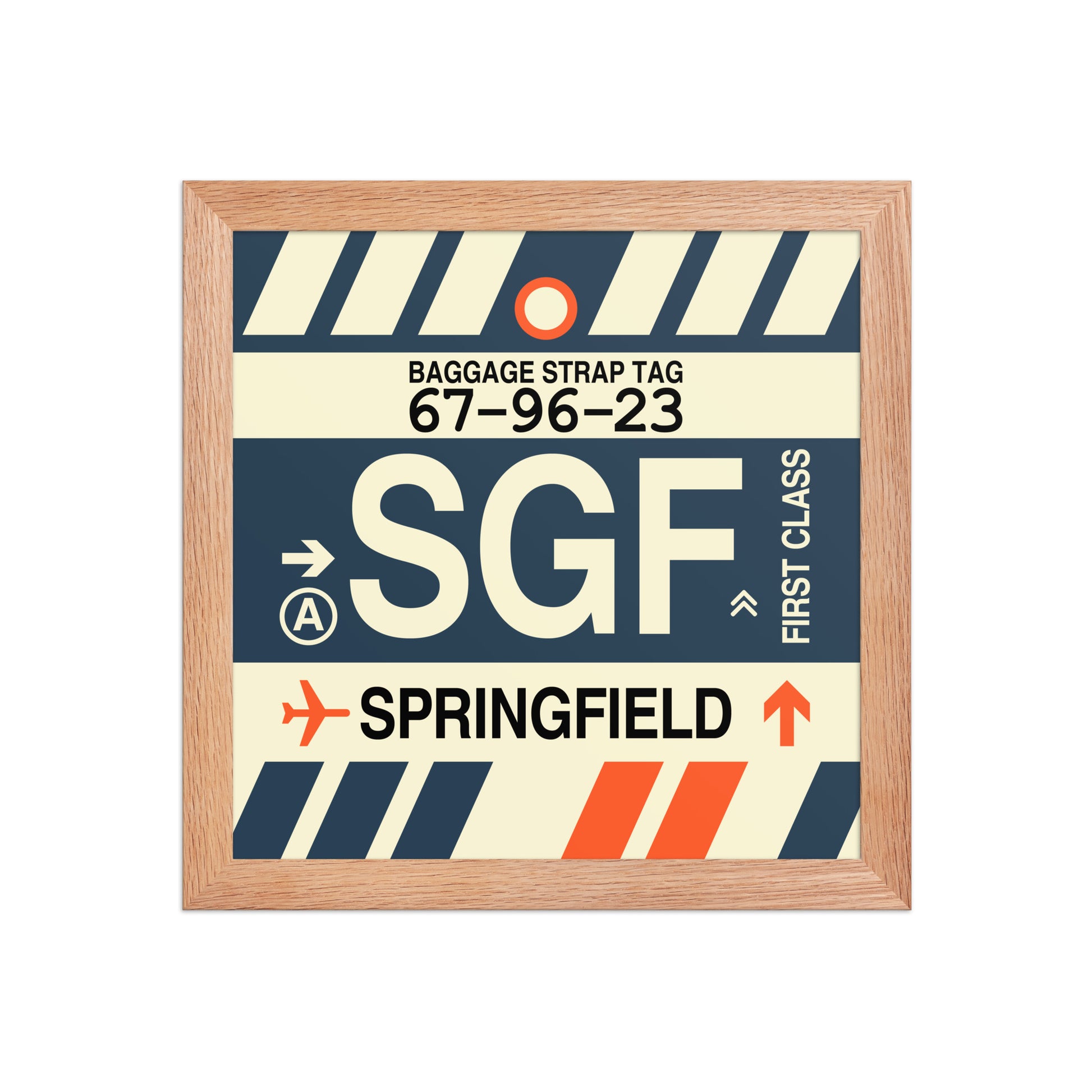SGF Springfield Framed Print • Jet Age Baggage Tag Design • YHM Designs - Image 06