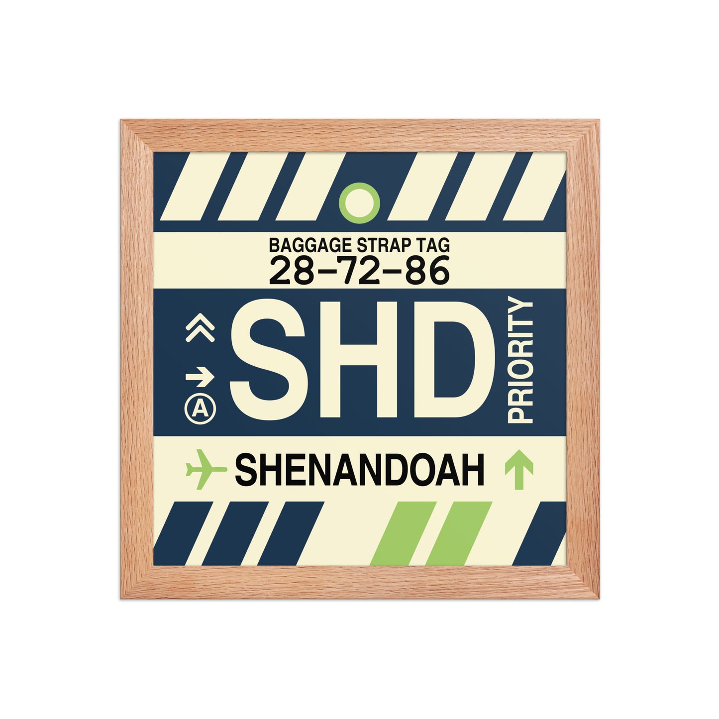 SHD Shenandoah Valley Framed Print • Jet Age Baggage Tag Design • YHM Designs - Image 06