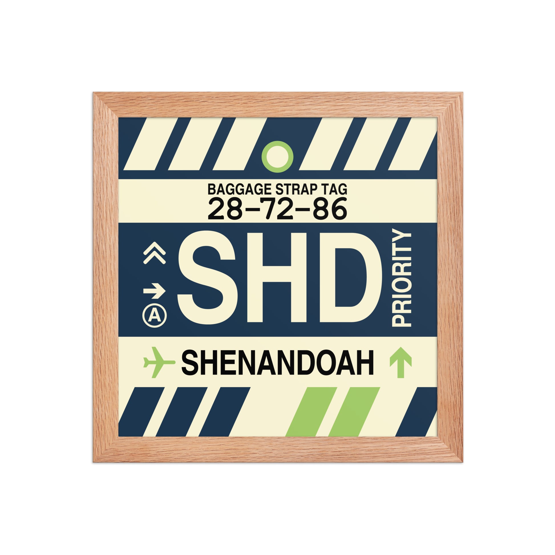 SHD Shenandoah Valley Framed Print • Jet Age Baggage Tag Design • YHM Designs - Image 06