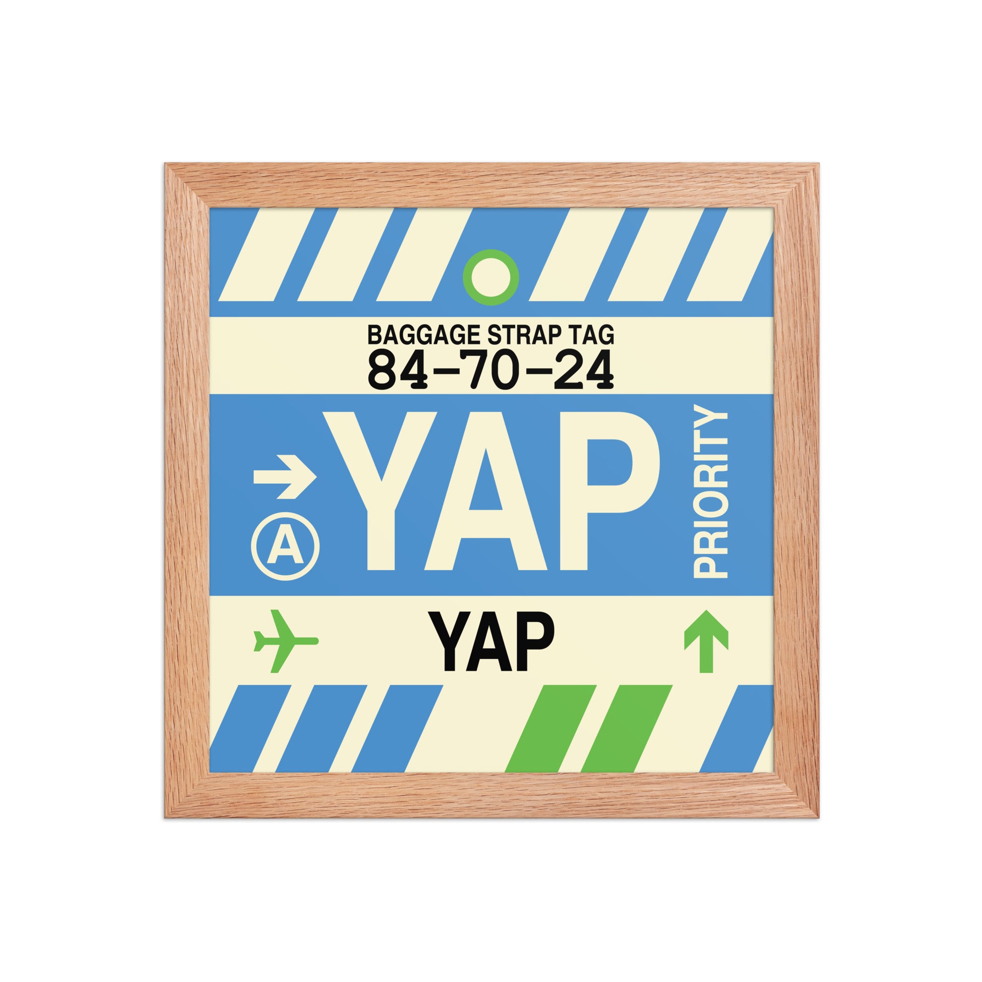 YAP Yap Framed Print • Jet Age Baggage Tag Design • YHM Designs - Image 06