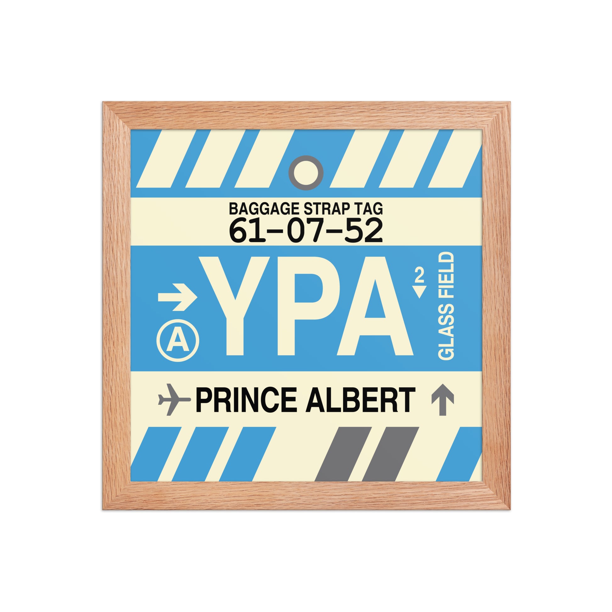 YPA Prince Albert Framed Print • Jet Age Baggage Tag Design • YHM Designs - Image 06
