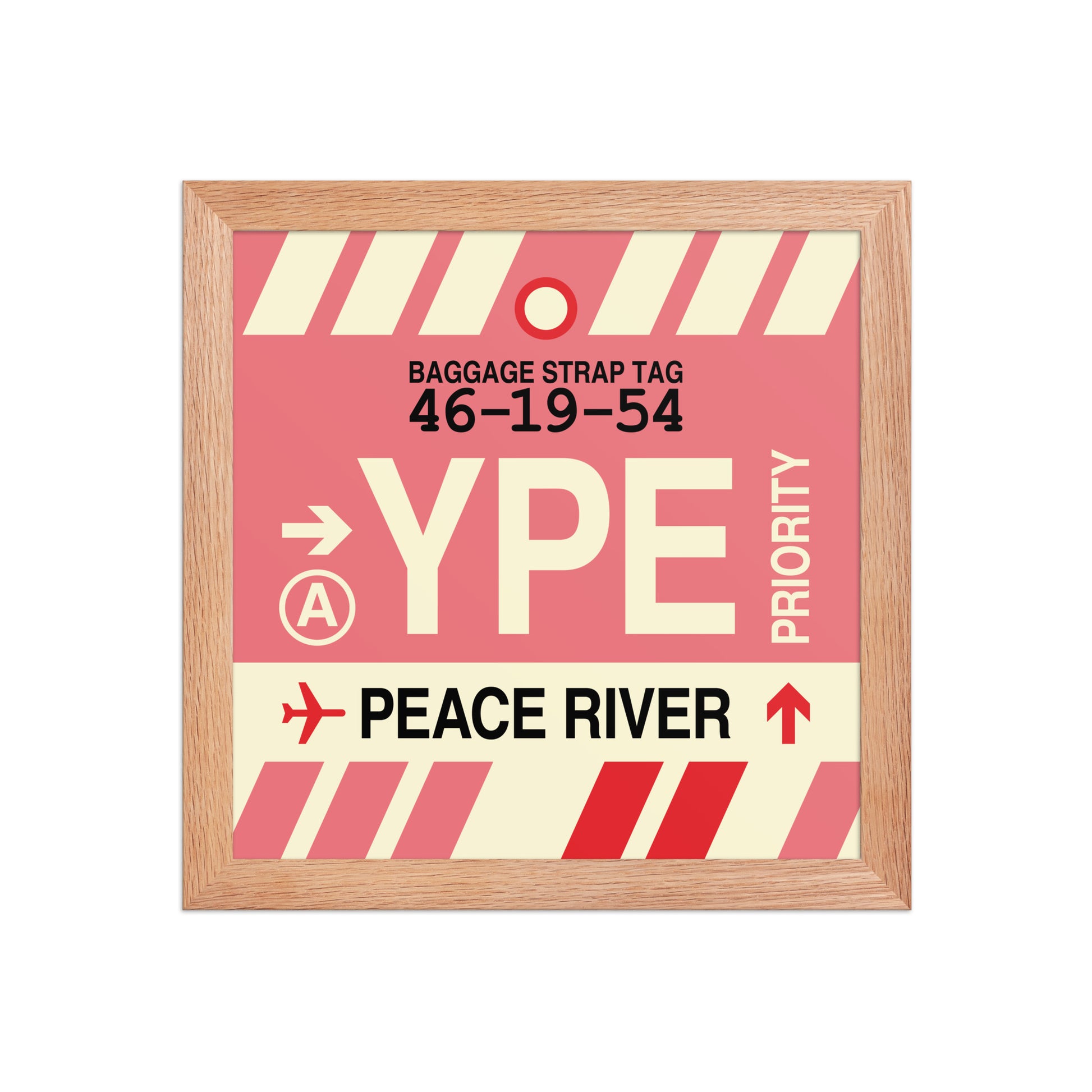 YPE Peace River Framed Print • Jet Age Baggage Tag Design • YHM Designs - Image 06