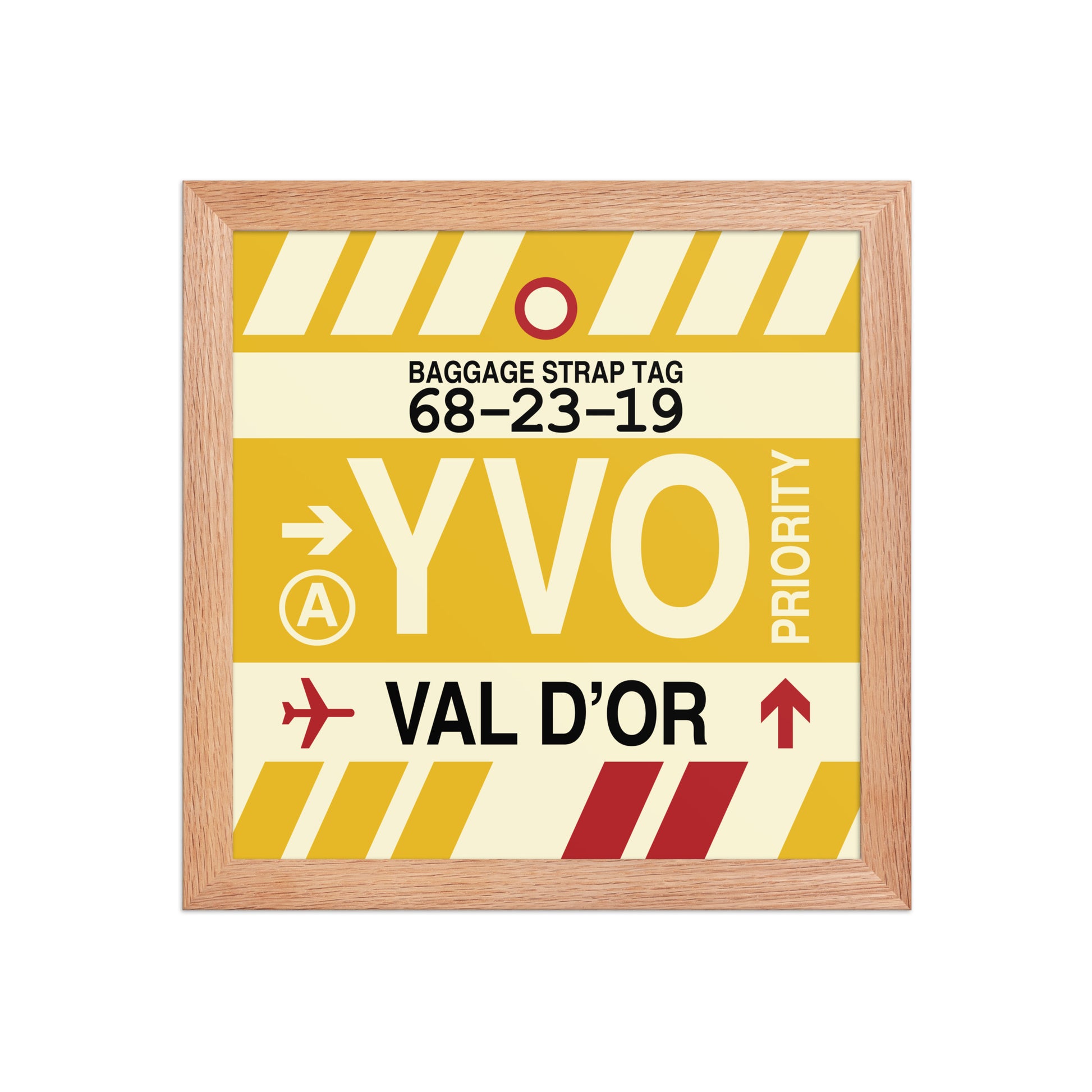 YVO Val D'Or Framed Print • Jet Age Baggage Tag Design • YHM Designs - Image 06