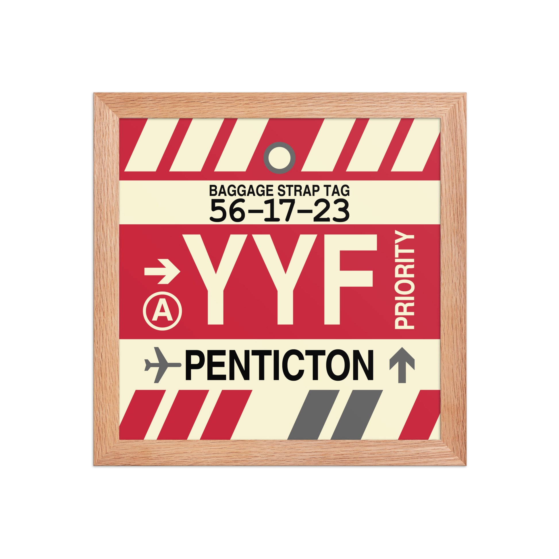YYF Penticton Framed Print • Jet Age Baggage Tag Design • YHM Designs - Image 06