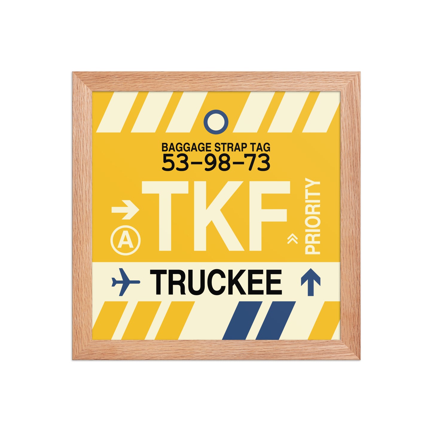 TKF Truckee Framed Print • Jet Age Baggage Tag Design • YHM Designs - Image 06