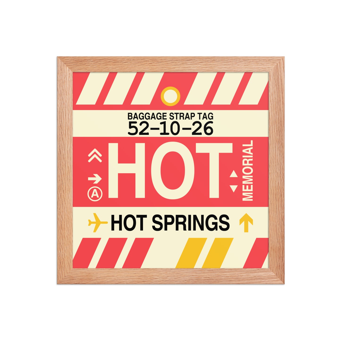 HOT Hot Springs Framed Print • Jet Age Baggage Tag Design • YHM Designs - Image 06