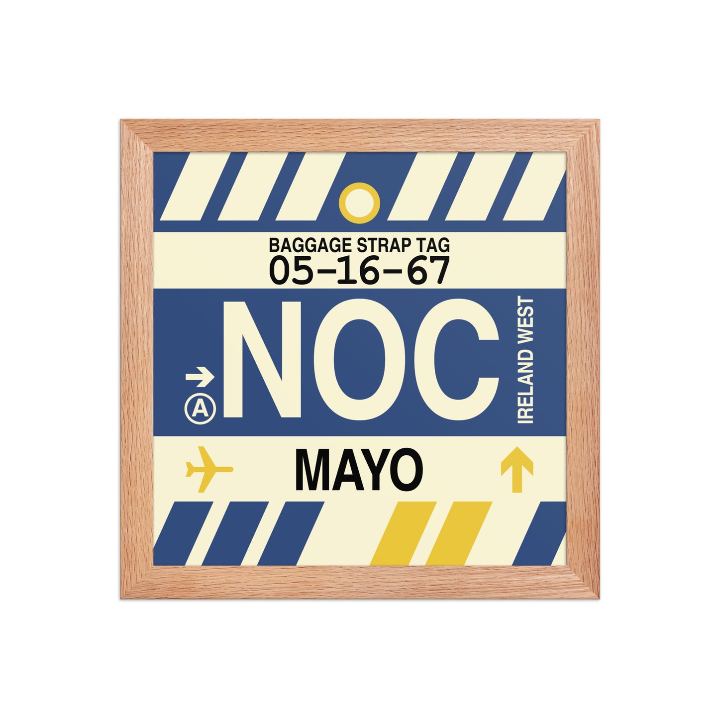 NOC Mayo Framed Print • Jet Age Baggage Tag Design • YHM Designs - Image 03