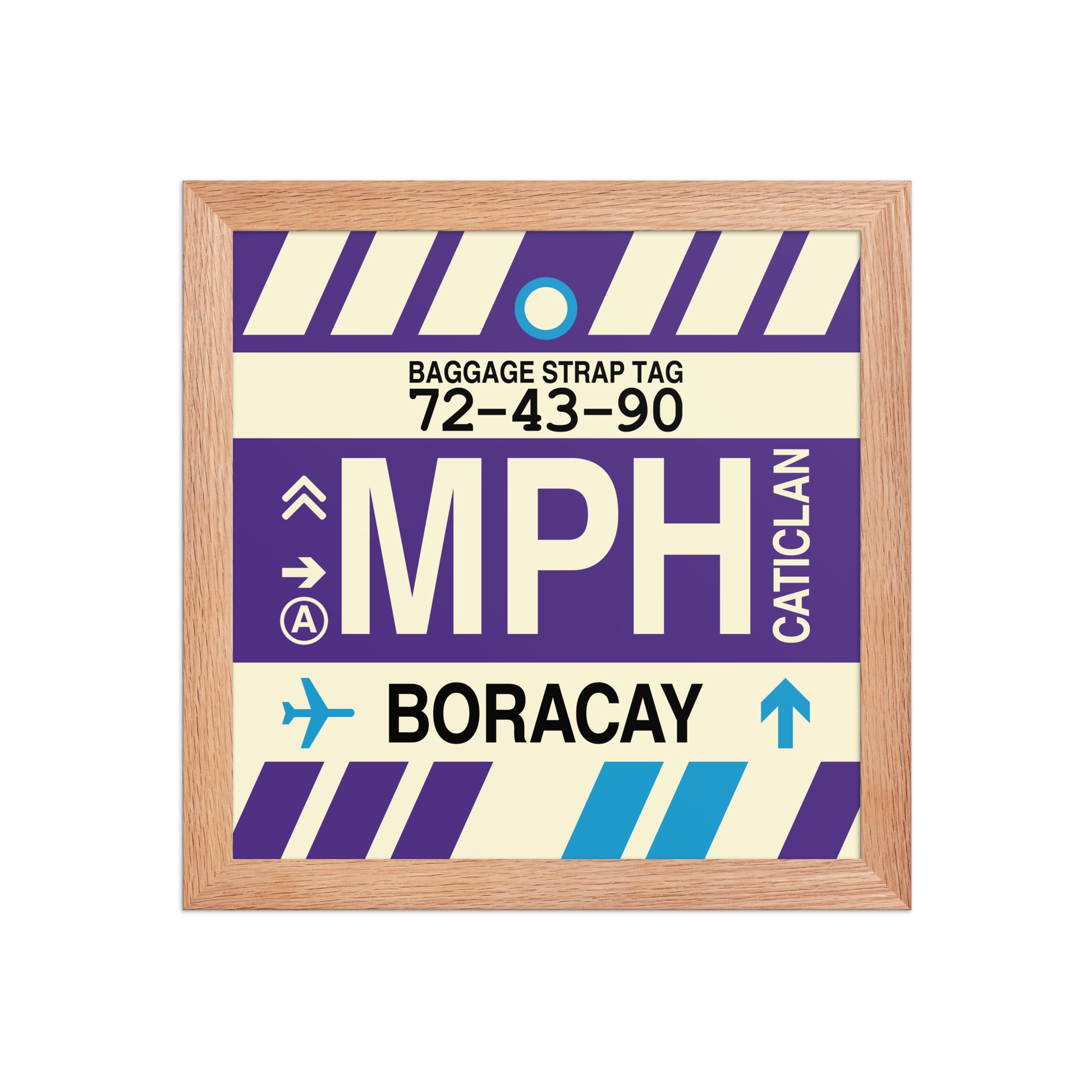 MPH Boracay Framed Print • Jet Age Baggage Tag Design • YHM Designs - Image 06