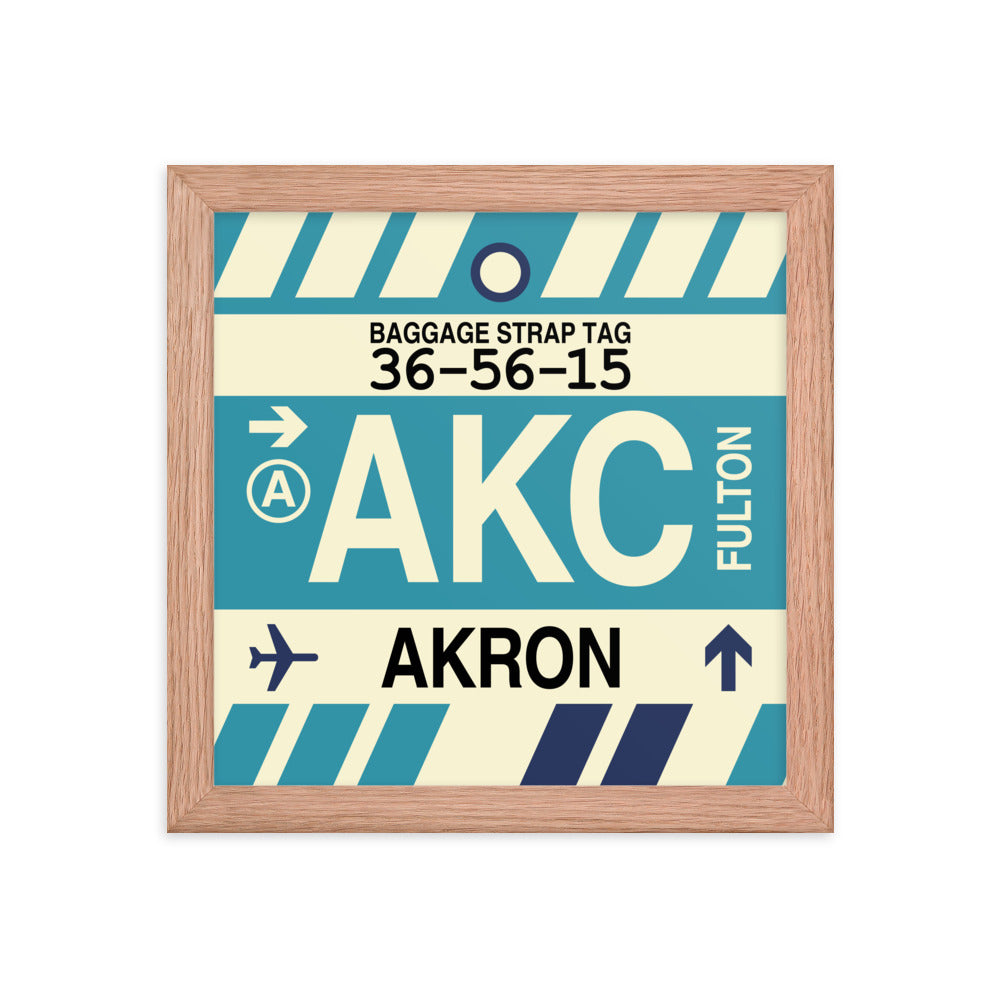 Travel-Themed Framed Print • AKC Akron • YHM Designs - Image 06