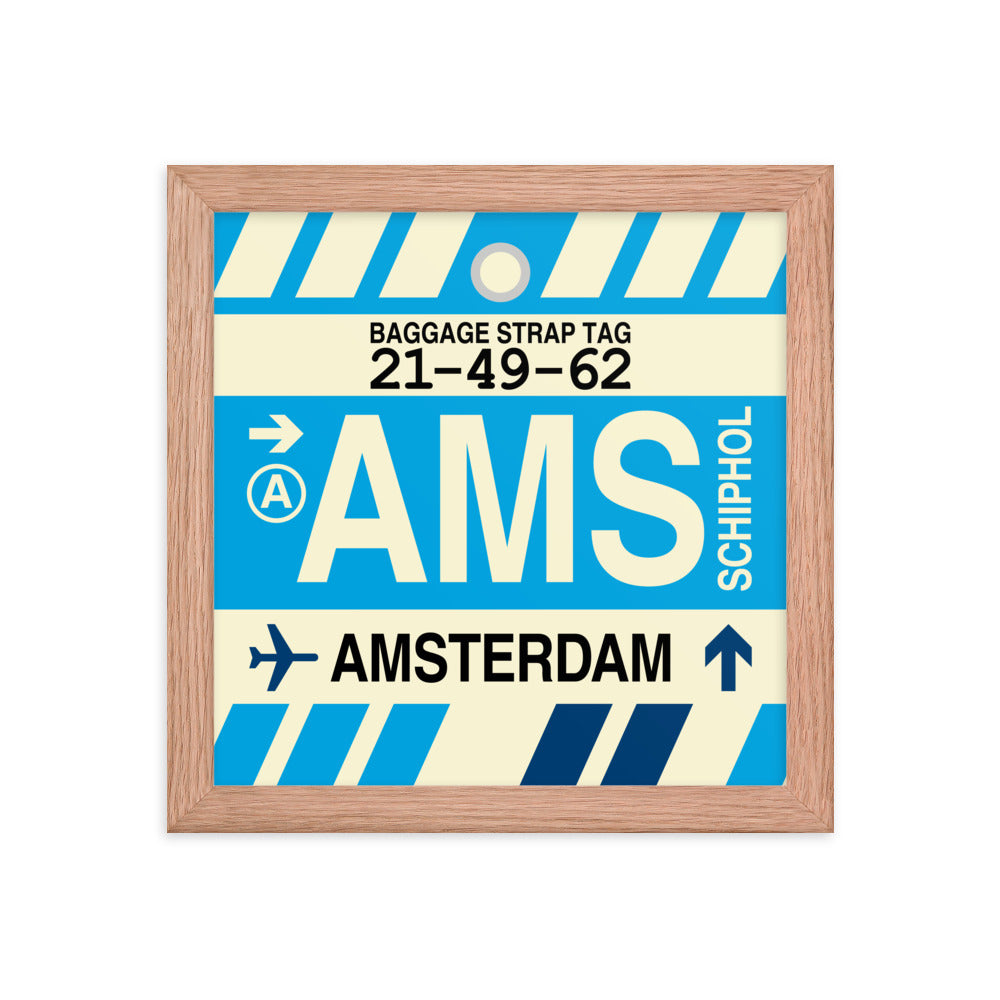 Travel-Themed Framed Print • AMS Amsterdam • YHM Designs - Image 06