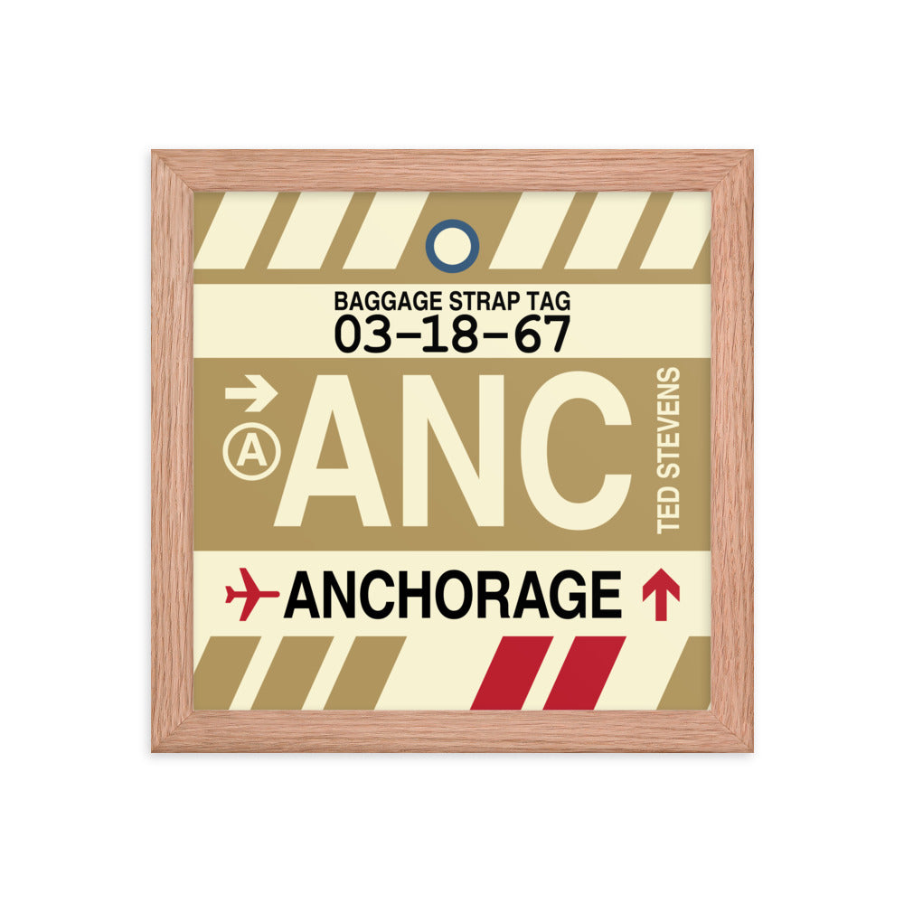 Travel-Themed Framed Print • ANC Anchorage • YHM Designs - Image 06