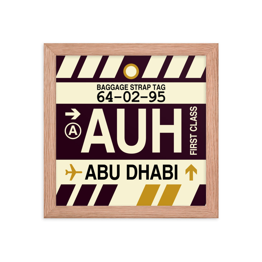 Travel-Themed Framed Print • AUH Abu Dhabi • YHM Designs - Image 06