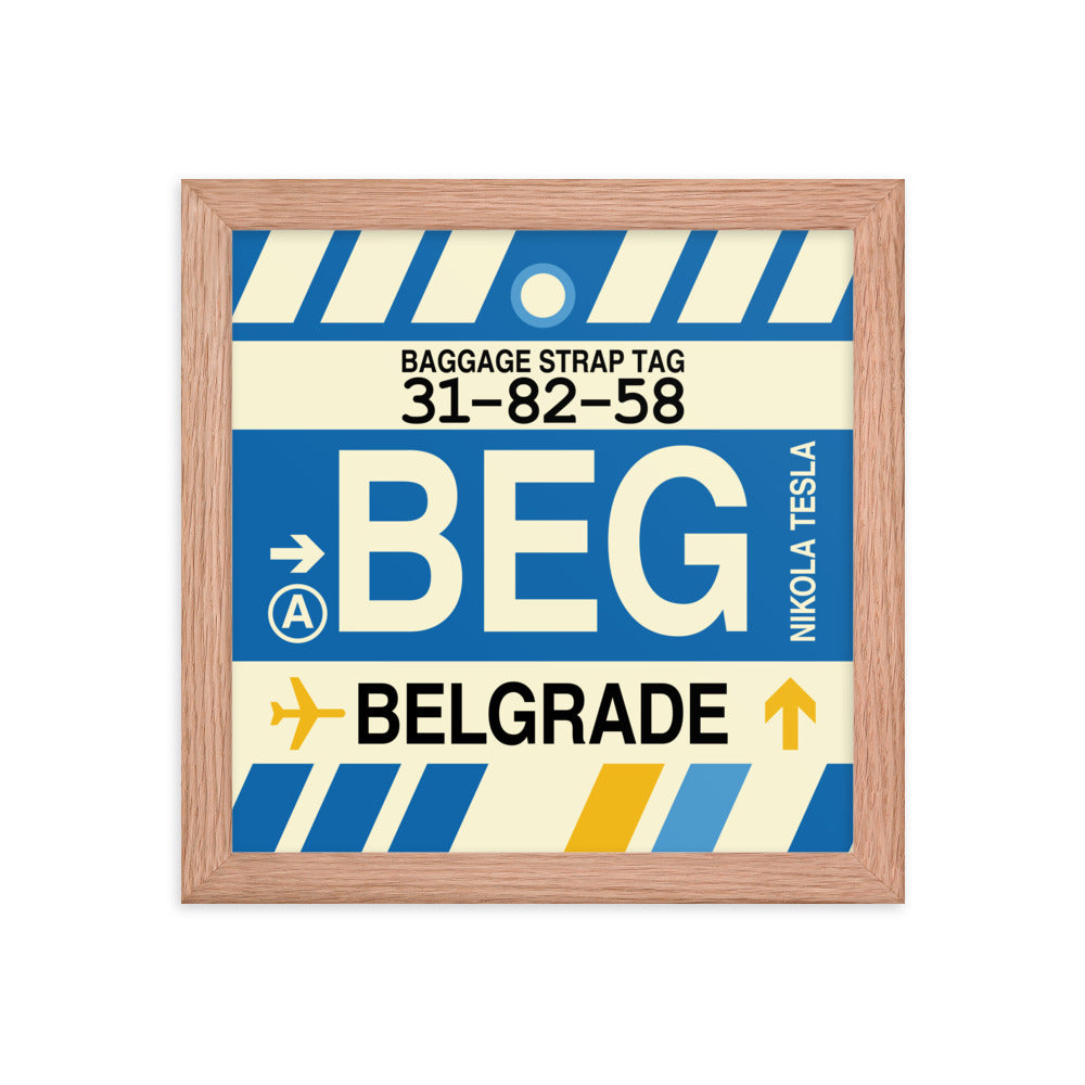 Travel-Themed Framed Print • BEG Belgrade • YHM Designs - Image 06