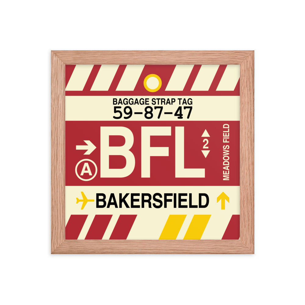 Travel-Themed Framed Print • BFL Bakersfield • YHM Designs - Image 06