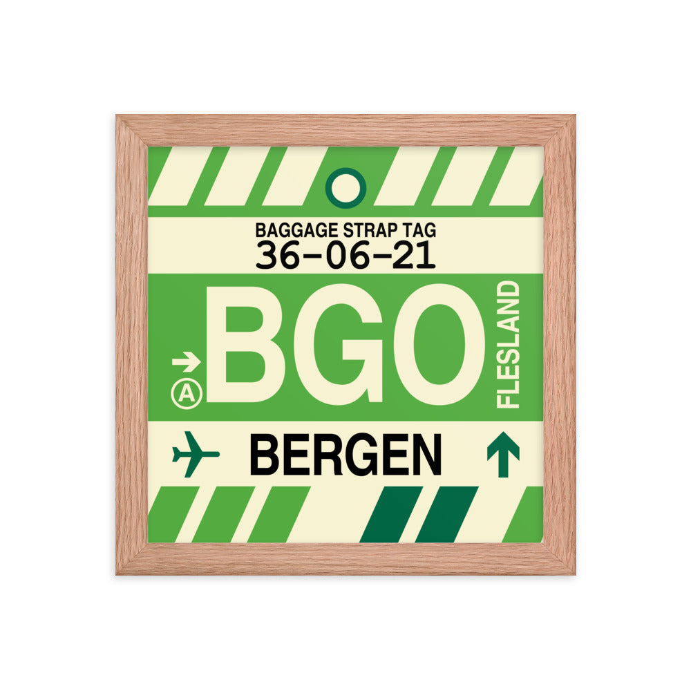 Travel-Themed Framed Print • BGO Bergen • YHM Designs - Image 06