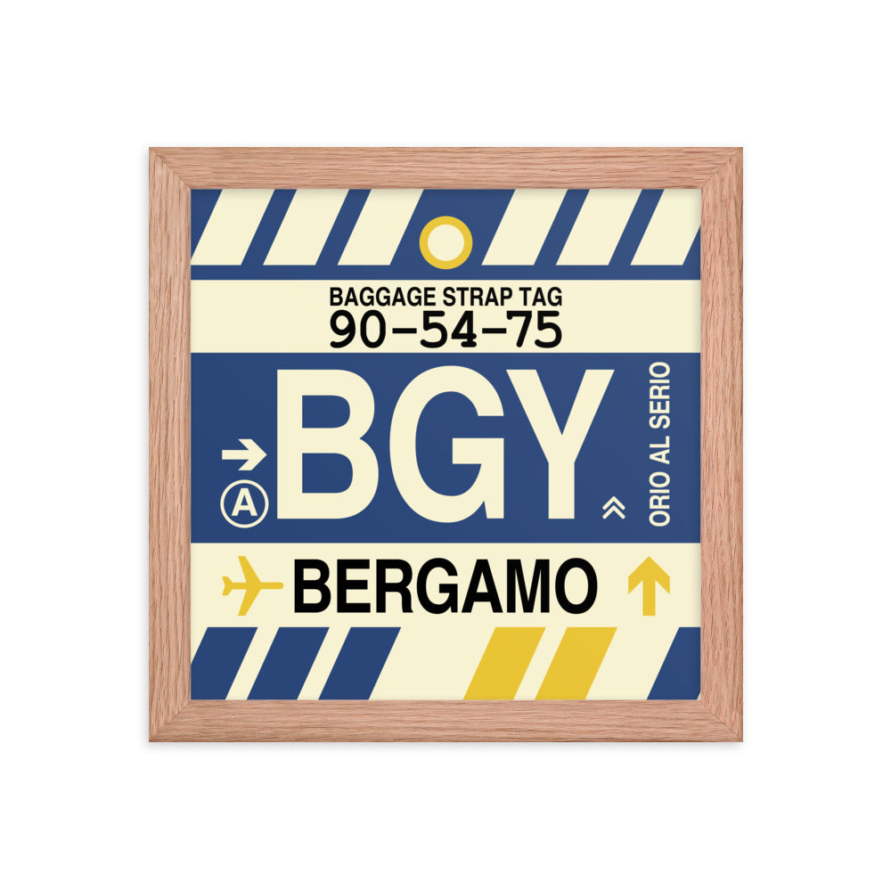 Travel-Themed Framed Print • BGY Bergamo • YHM Designs - Image 06
