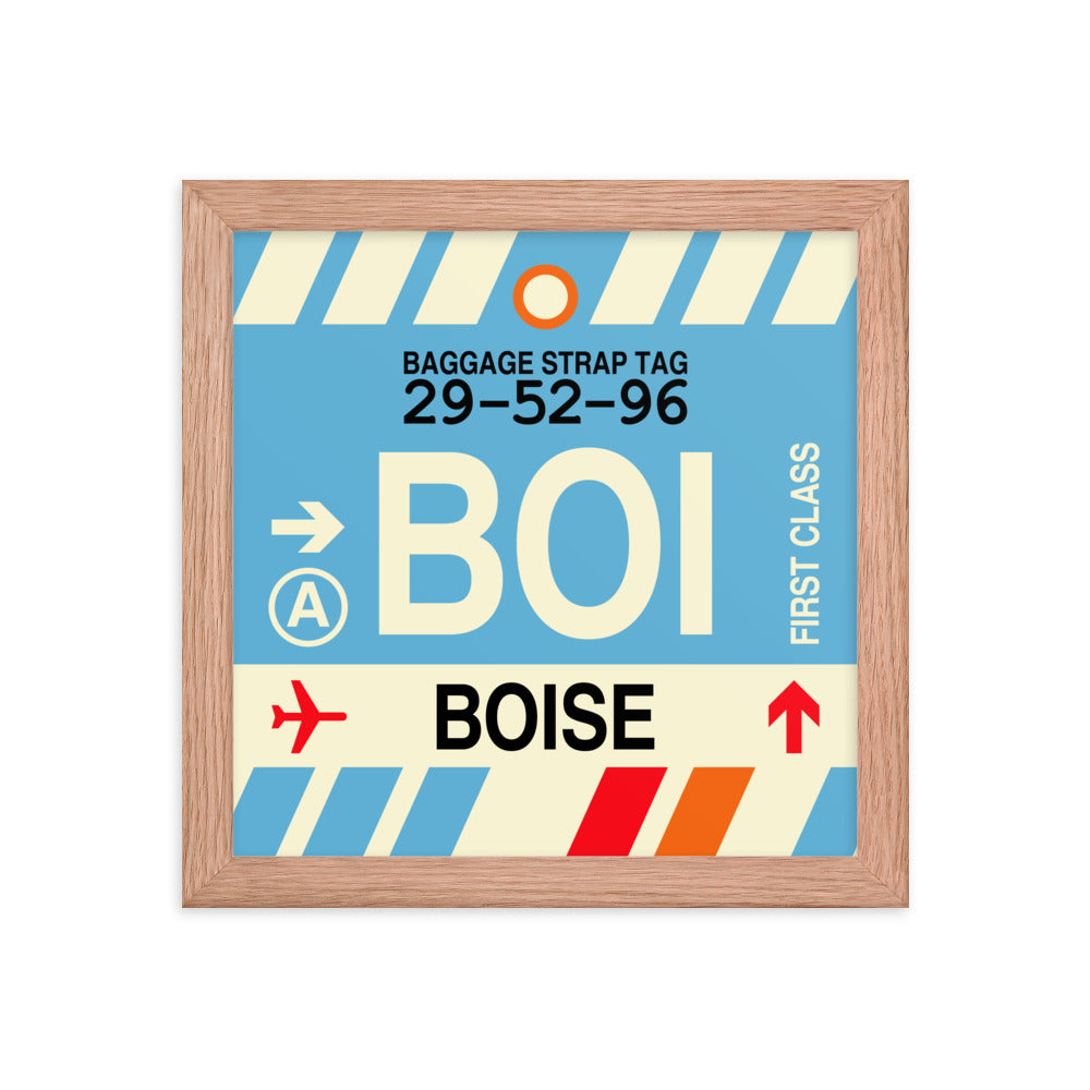 Travel-Themed Framed Print • BOI Boise • YHM Designs - Image 06