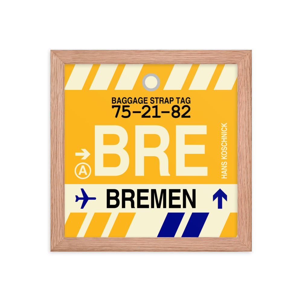 Travel-Themed Framed Print • BRE Bremen • YHM Designs - Image 06