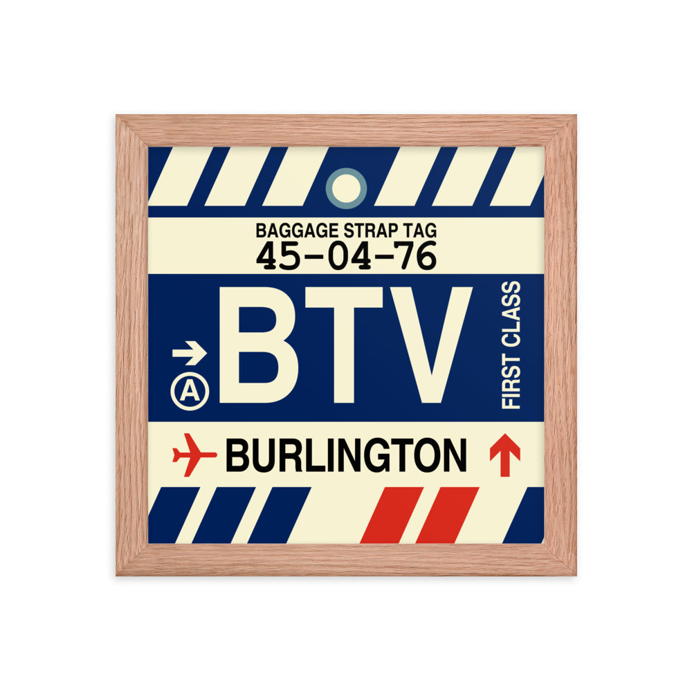 Travel-Themed Framed Print • BTV Burlington • YHM Designs - Image 06