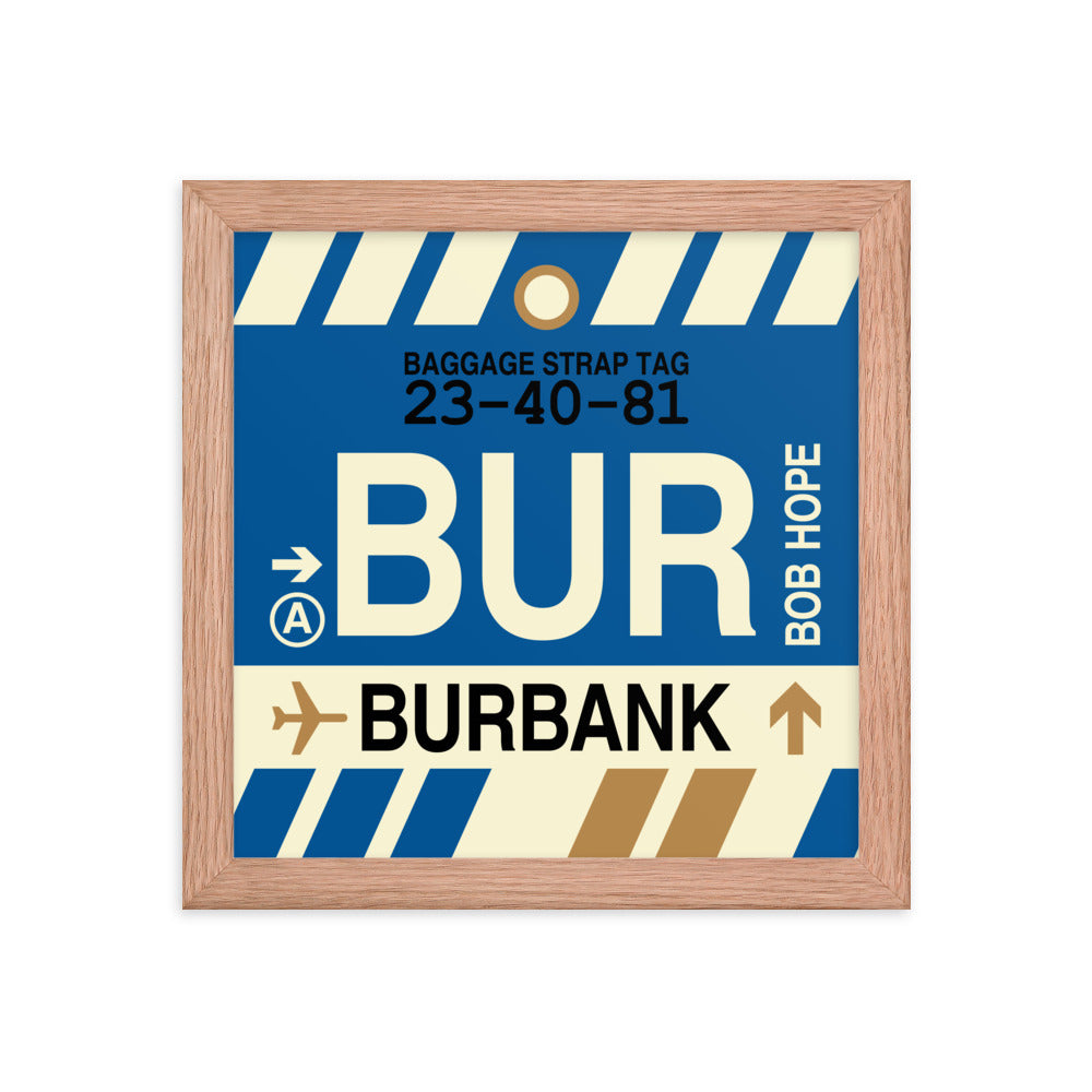 Travel-Themed Framed Print • BUR Burbank • YHM Designs - Image 06