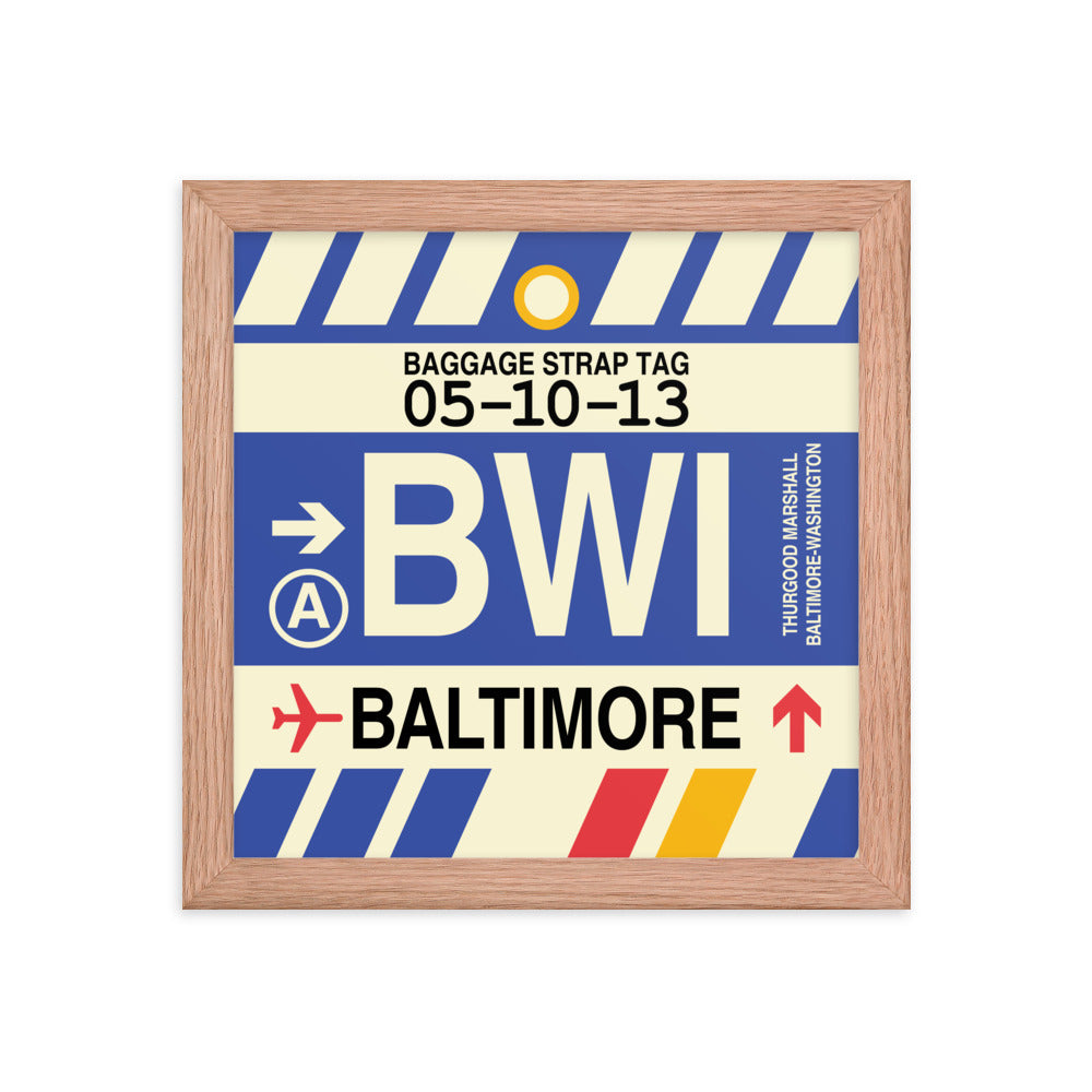 Travel-Themed Framed Print • BWI Baltimore • YHM Designs - Image 06