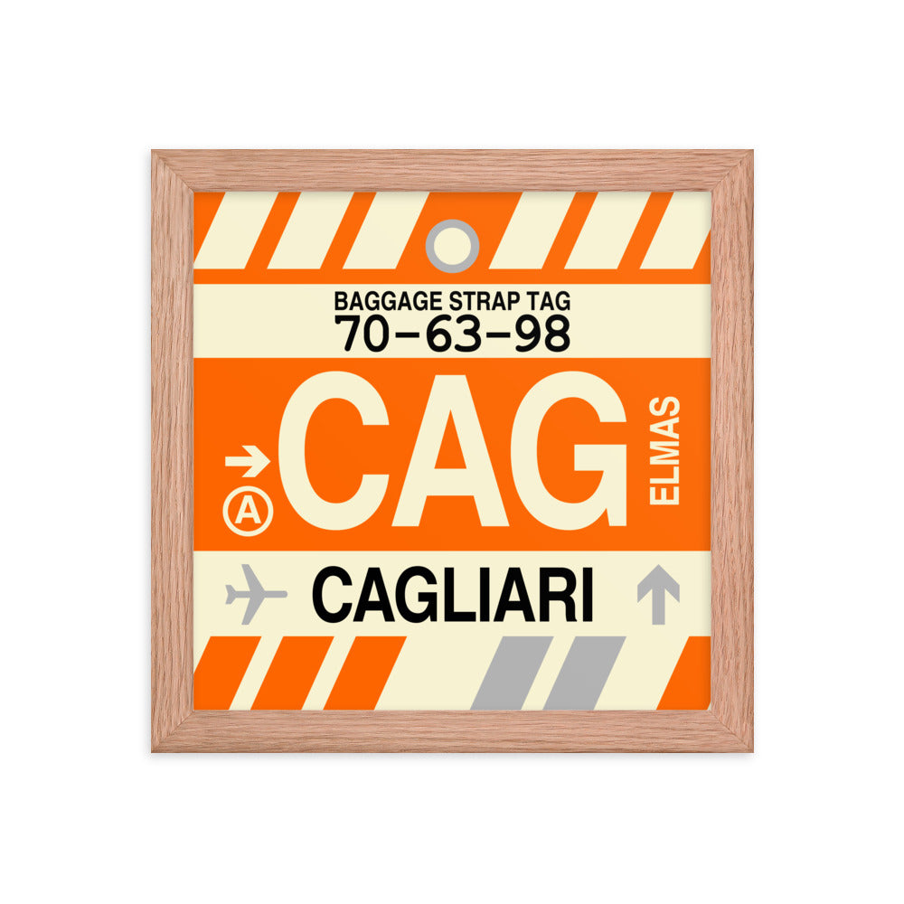 Travel-Themed Framed Print • CAG Cagliari • YHM Designs - Image 06
