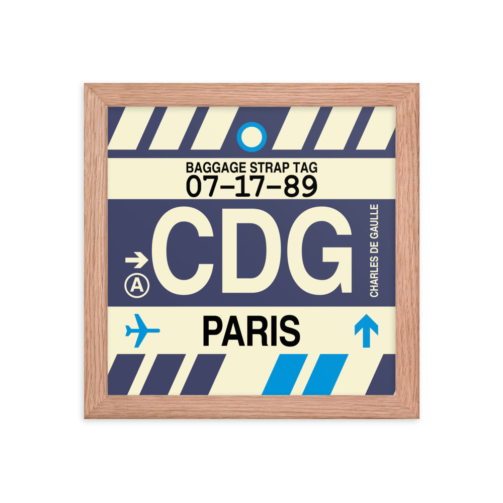 Travel-Themed Framed Print • CDG Paris Souvenir • YHM Designs - Image 06