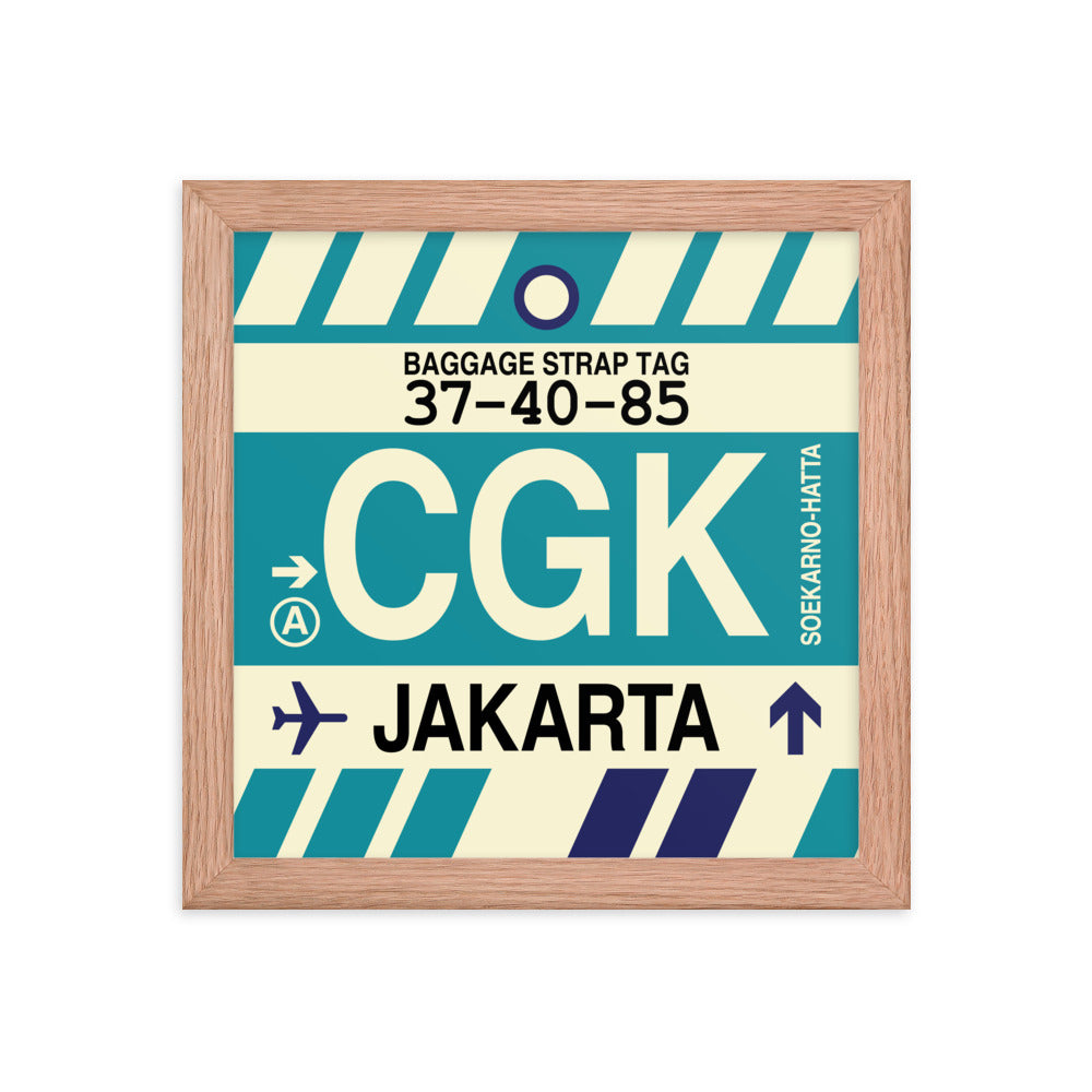 Travel-Themed Framed Print • CGK Jakarta Souvenir • YHM Designs - Image 06