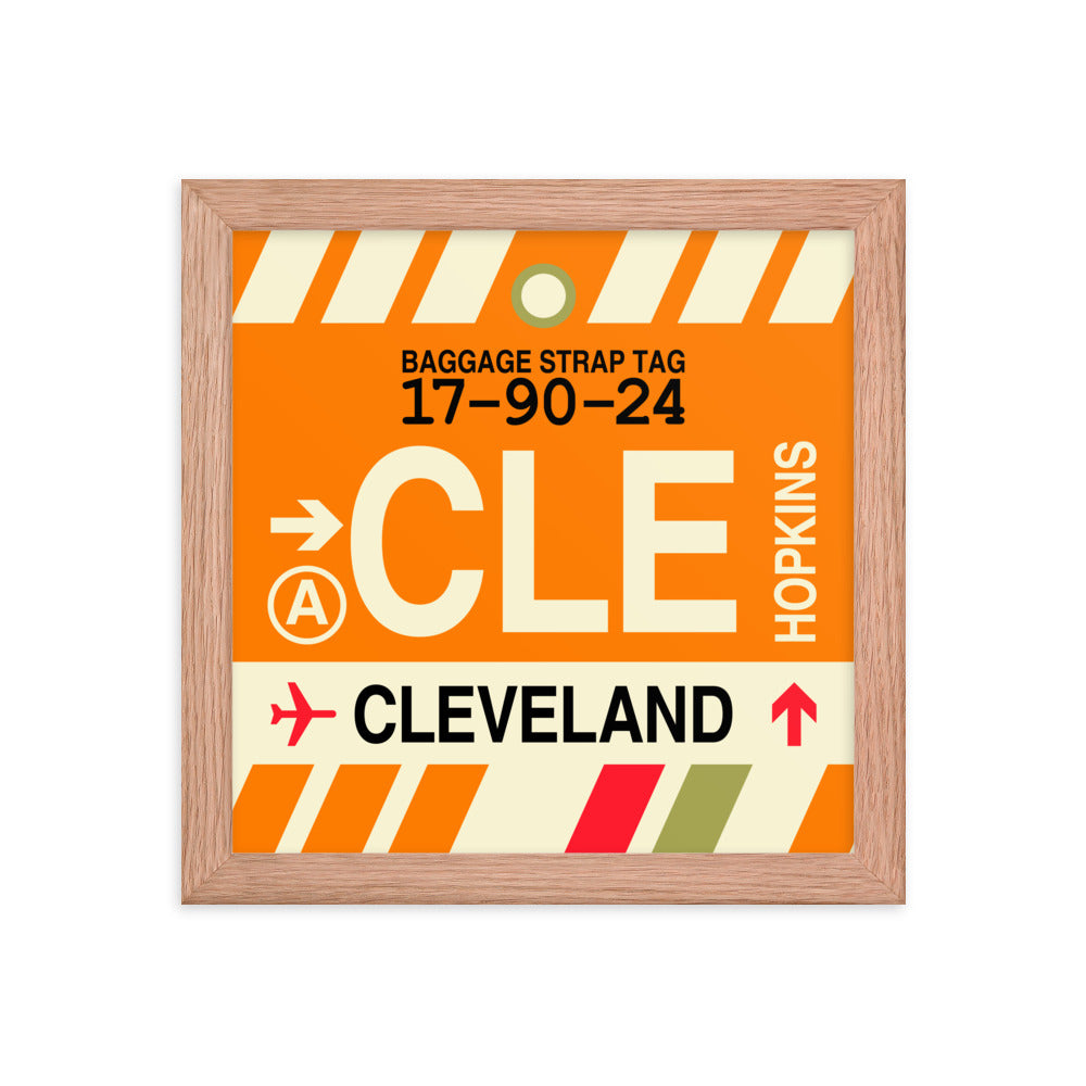 Travel-Themed Framed Print • CLE Cleveland • YHM Designs - Image 06