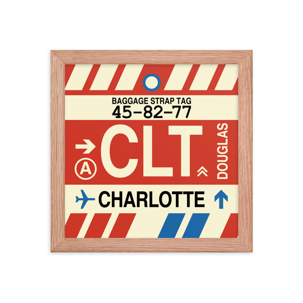 Travel-Themed Framed Print • CLT Charlotte • YHM Designs - Image 06