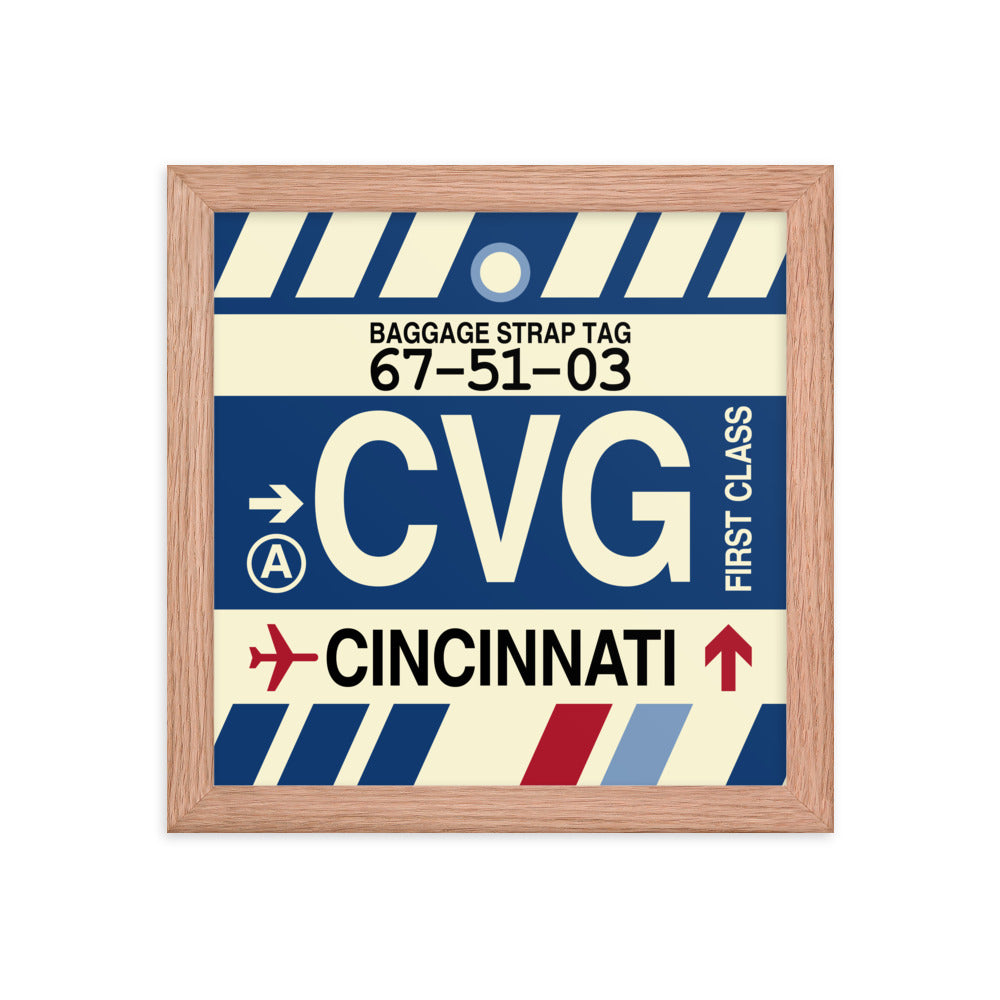 Travel-Themed Framed Print • CVG Cincinnati Souvenir • YHM Designs - Image 06