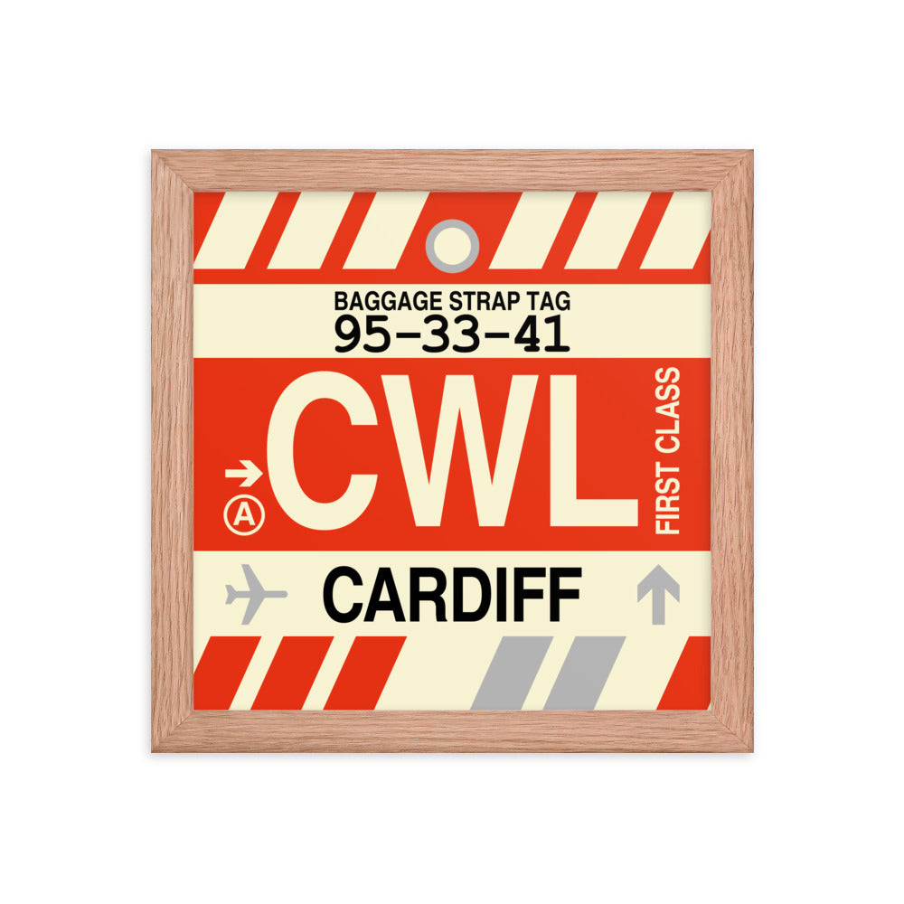 Travel-Themed Framed Print • CWL Cardiff Souvenir • YHM Designs - Image 06