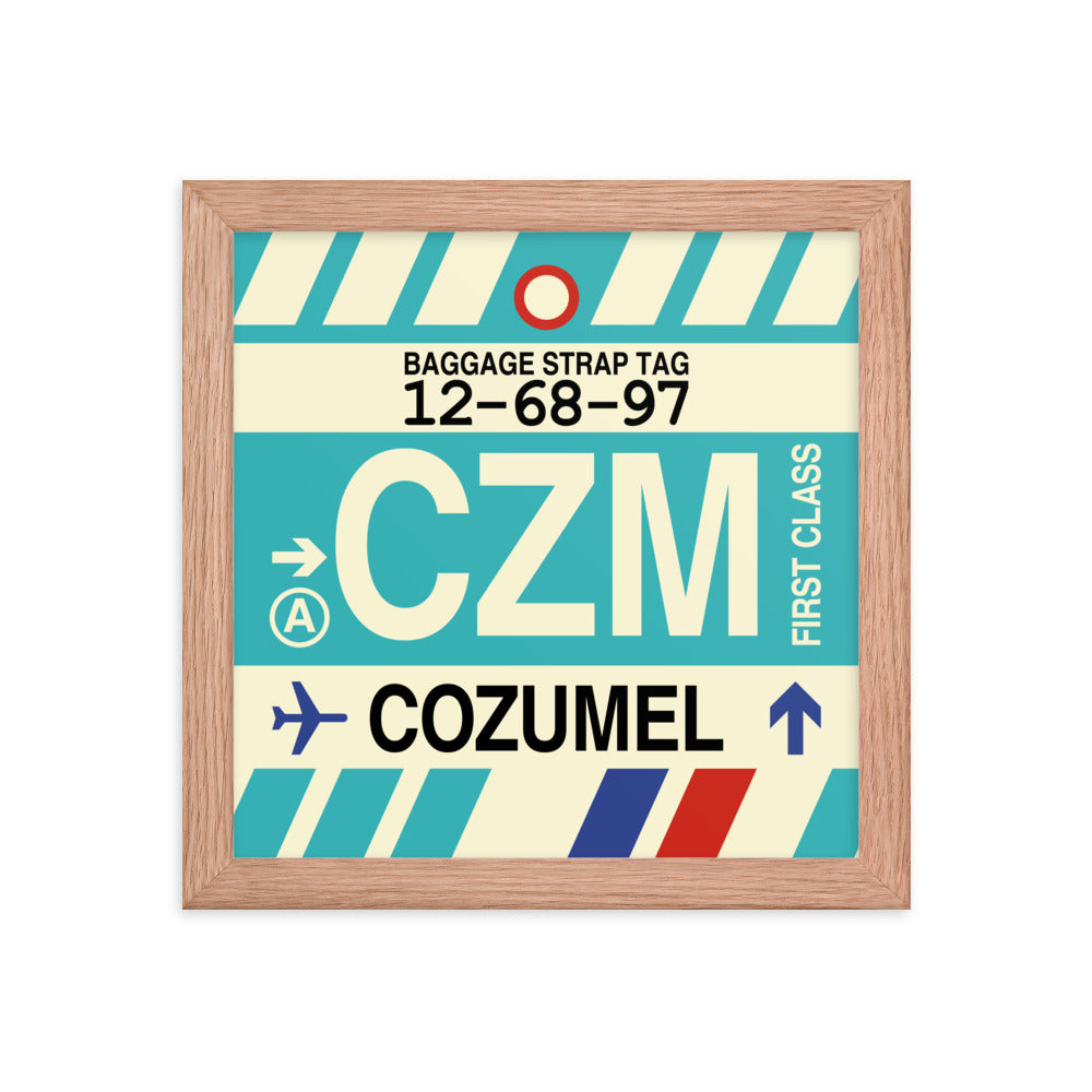 Travel-Themed Framed Print • CZM Cozumel • YHM Designs - Image 06